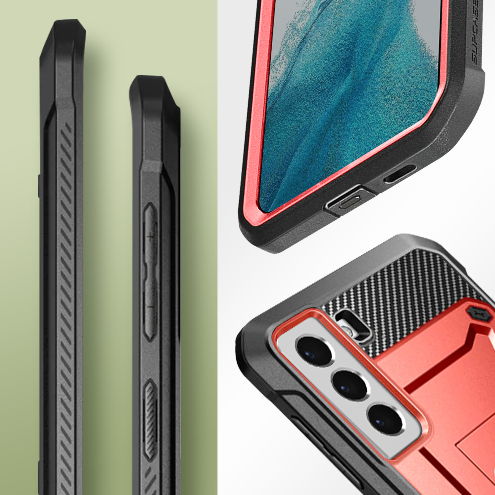 Coque Supcase Samsung Galaxy S Plus Antichoc Avec Support Et Clip