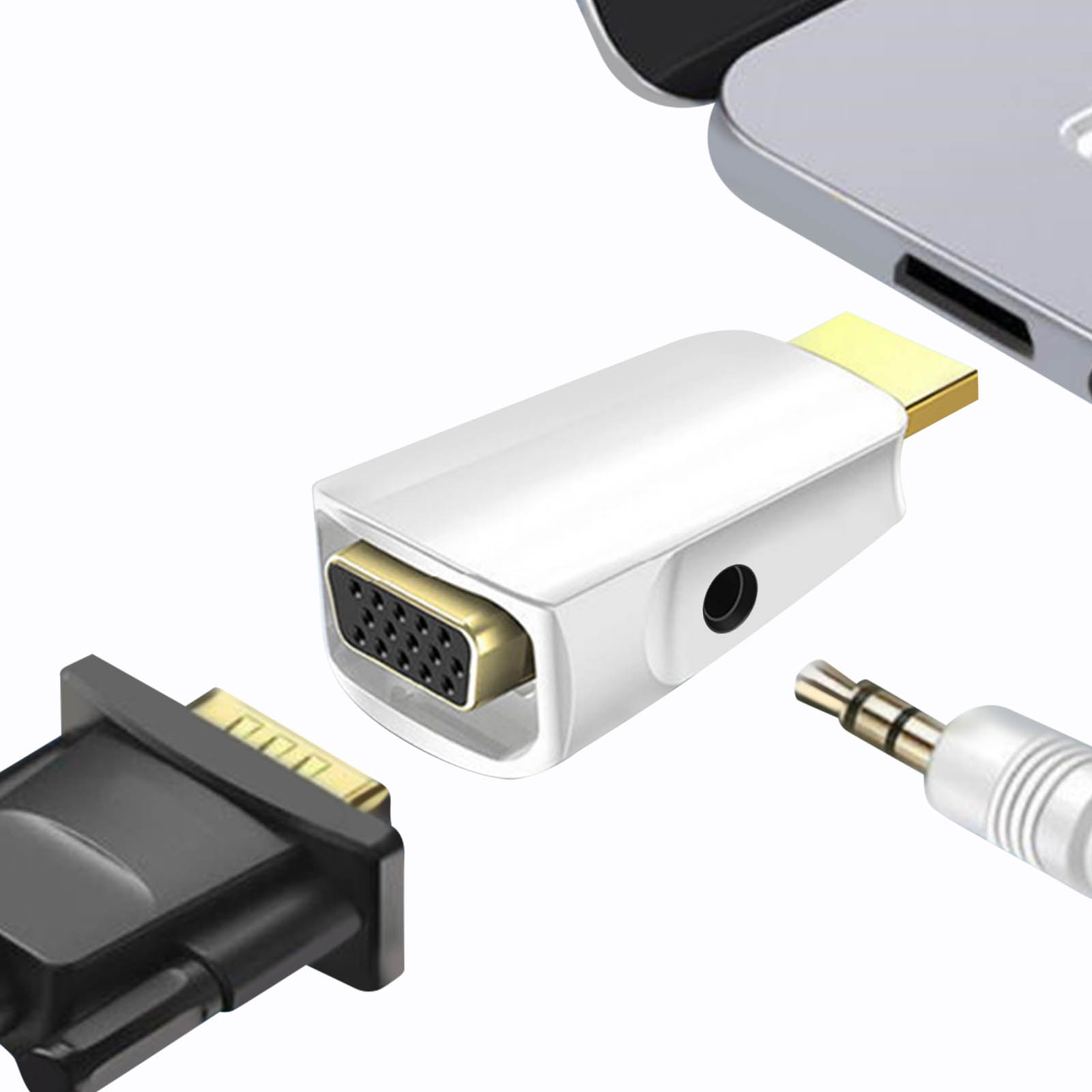 HDMI Mâle vers VGA Femelle Adaptateur Vidéo - Connectique Audio