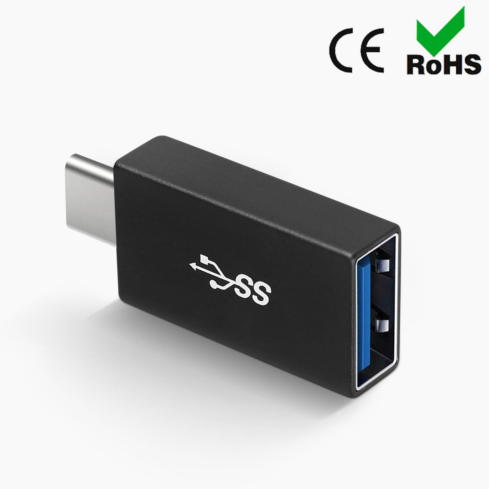 Avizar Adaptateur USB-C Femelle vers USB-C Mâle Coudé 90° Ultra