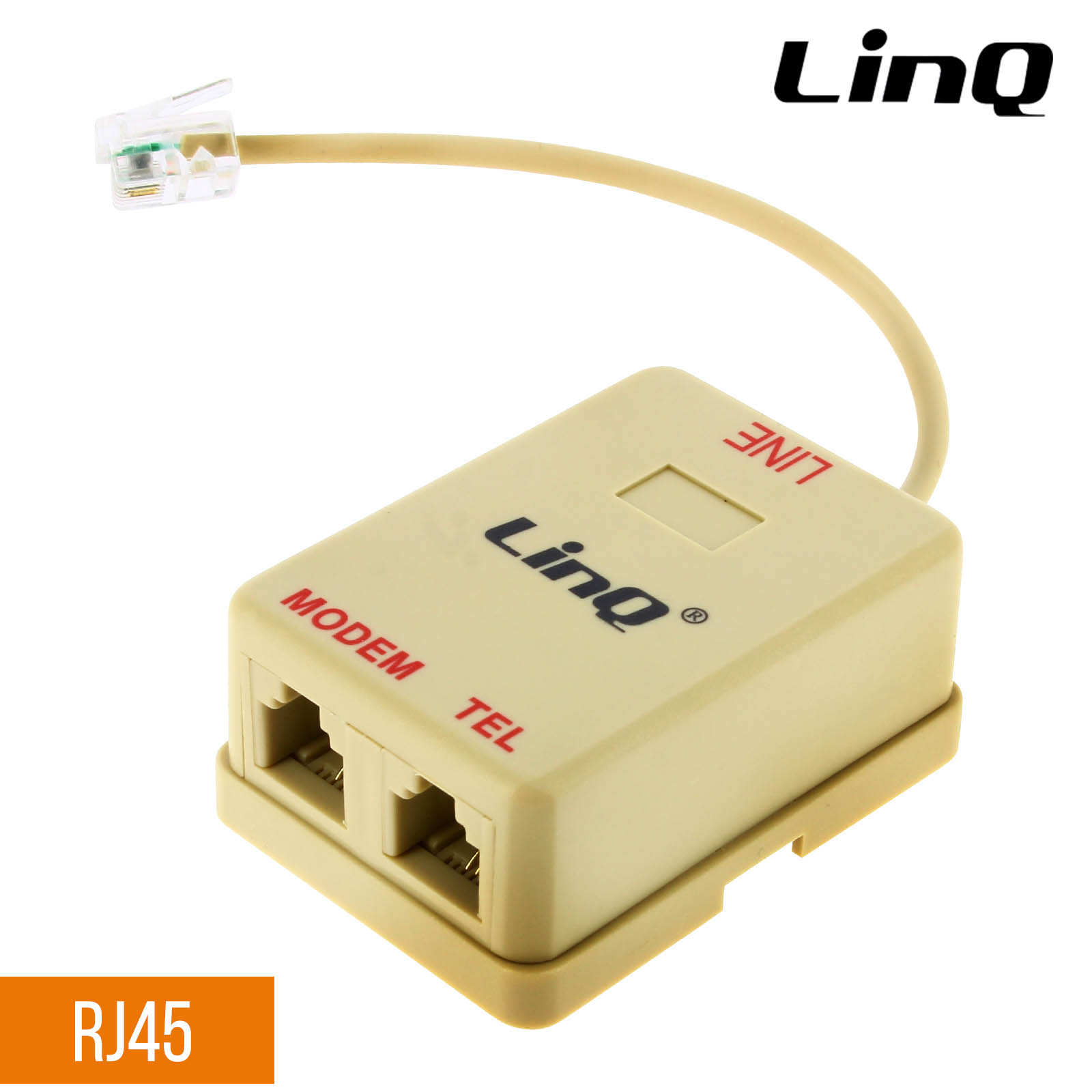 Répartiteur Splitter ADSL RJ45 pour Modem et Téléphone, LinQ - Français