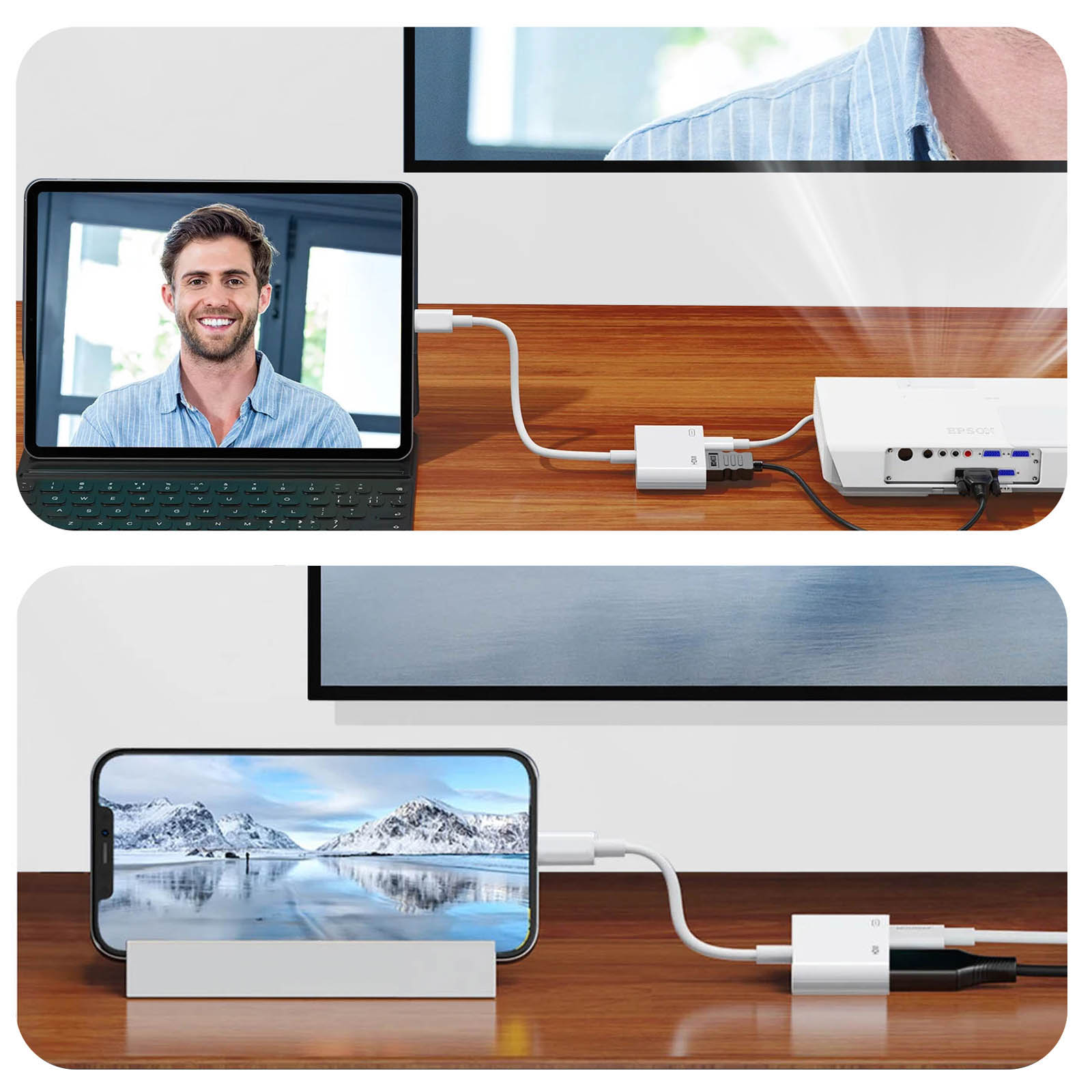 Adaptateur HDMI Original Apple pour iPhone / iPad, Full HD 1080p