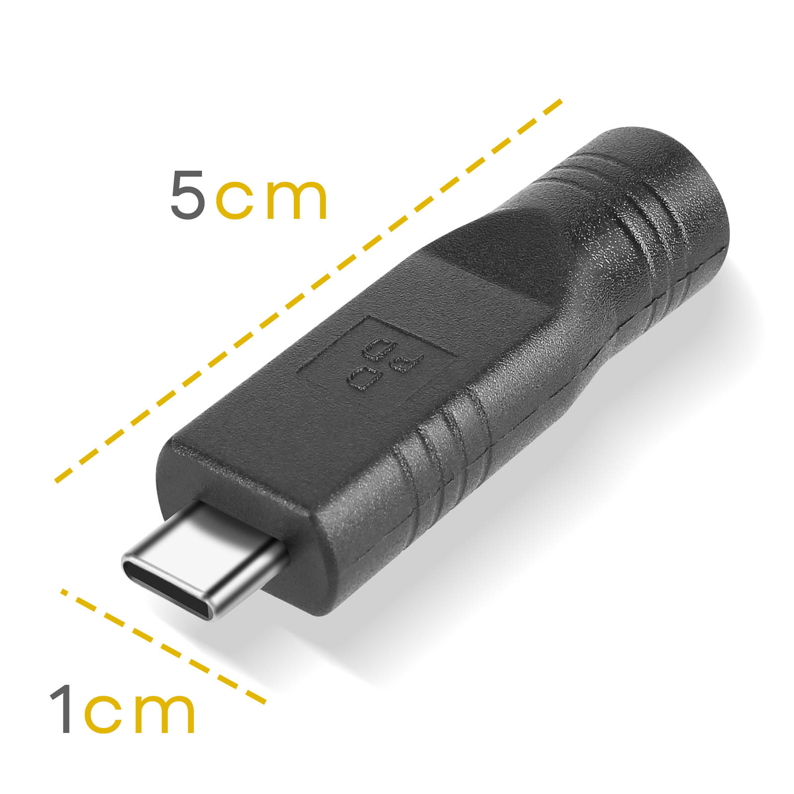Adaptateur de Charge DC 5.5 x 2.1mm vers USB-C - Noir - Français