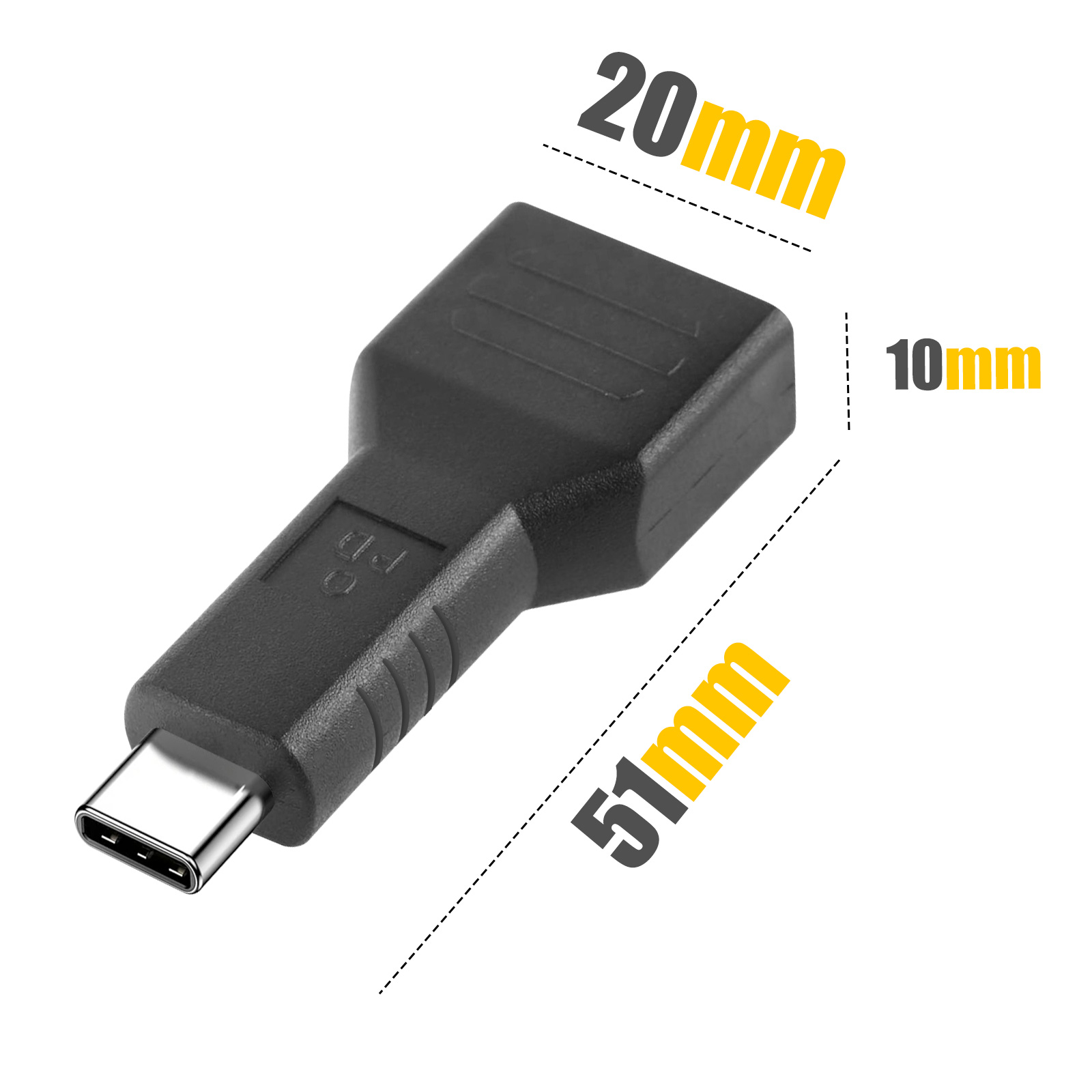 Acheter Convertisseur de chargeur de puissance USB-C mâle vers USB carré  femelle pour Lenovo Thinkpad