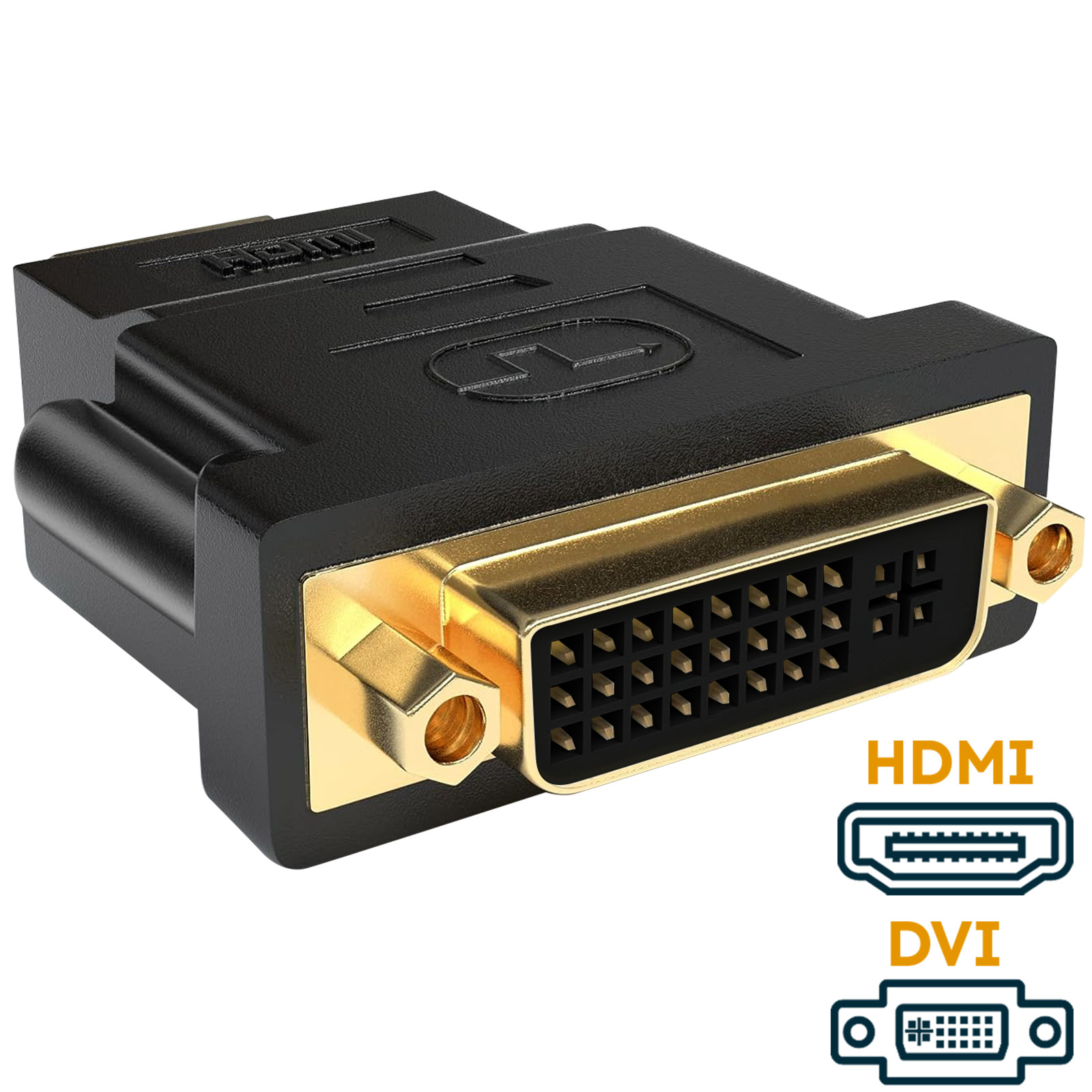 Adaptateur KRAMER AD-DMHF DVI mâle - HDMI femelle doré
