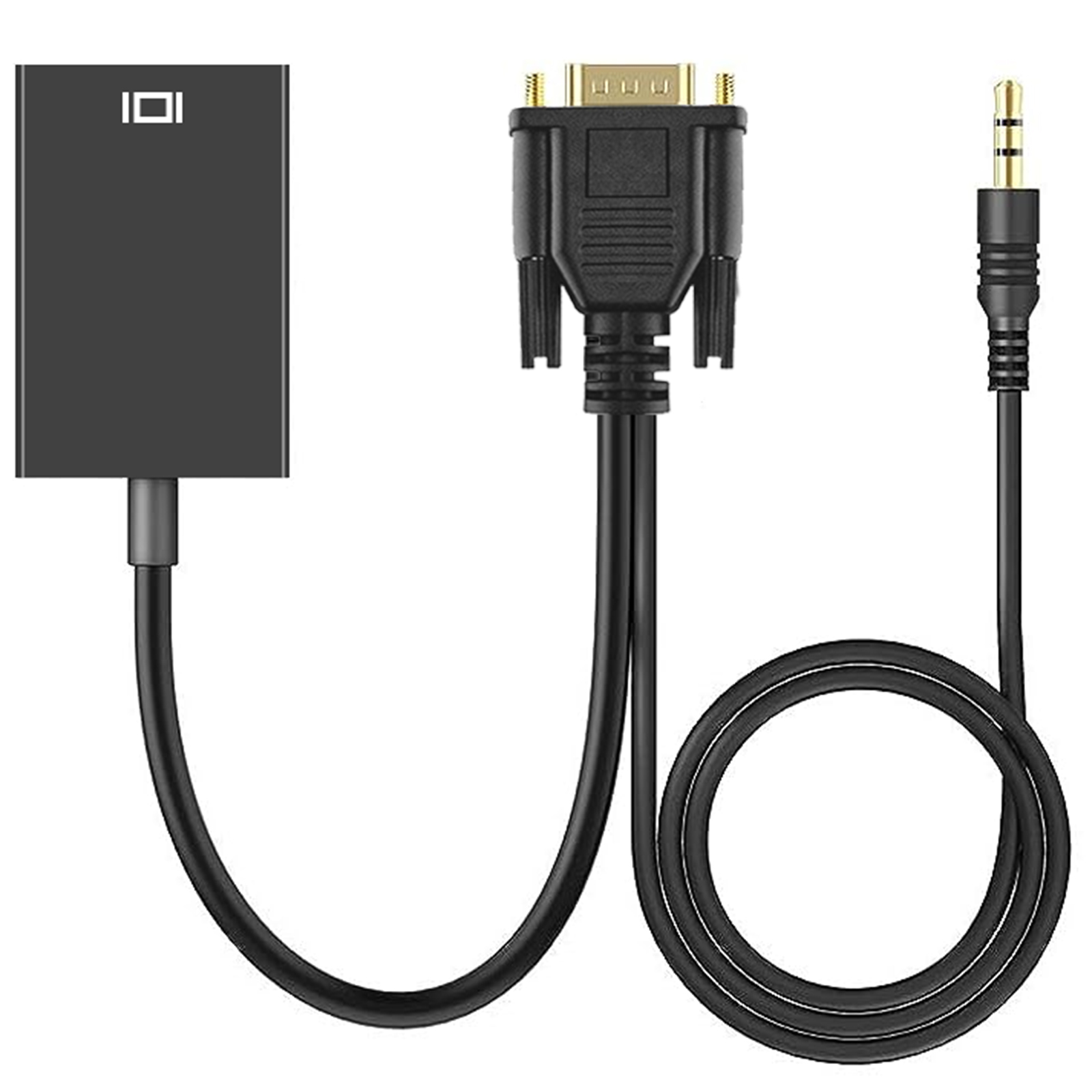 🇹🇳 Adaptateur HDMI Male vers VGA Femelle + Cable audio jack 3,5mm 🇹🇳  Meilleure prix Tunisie 🇹🇳