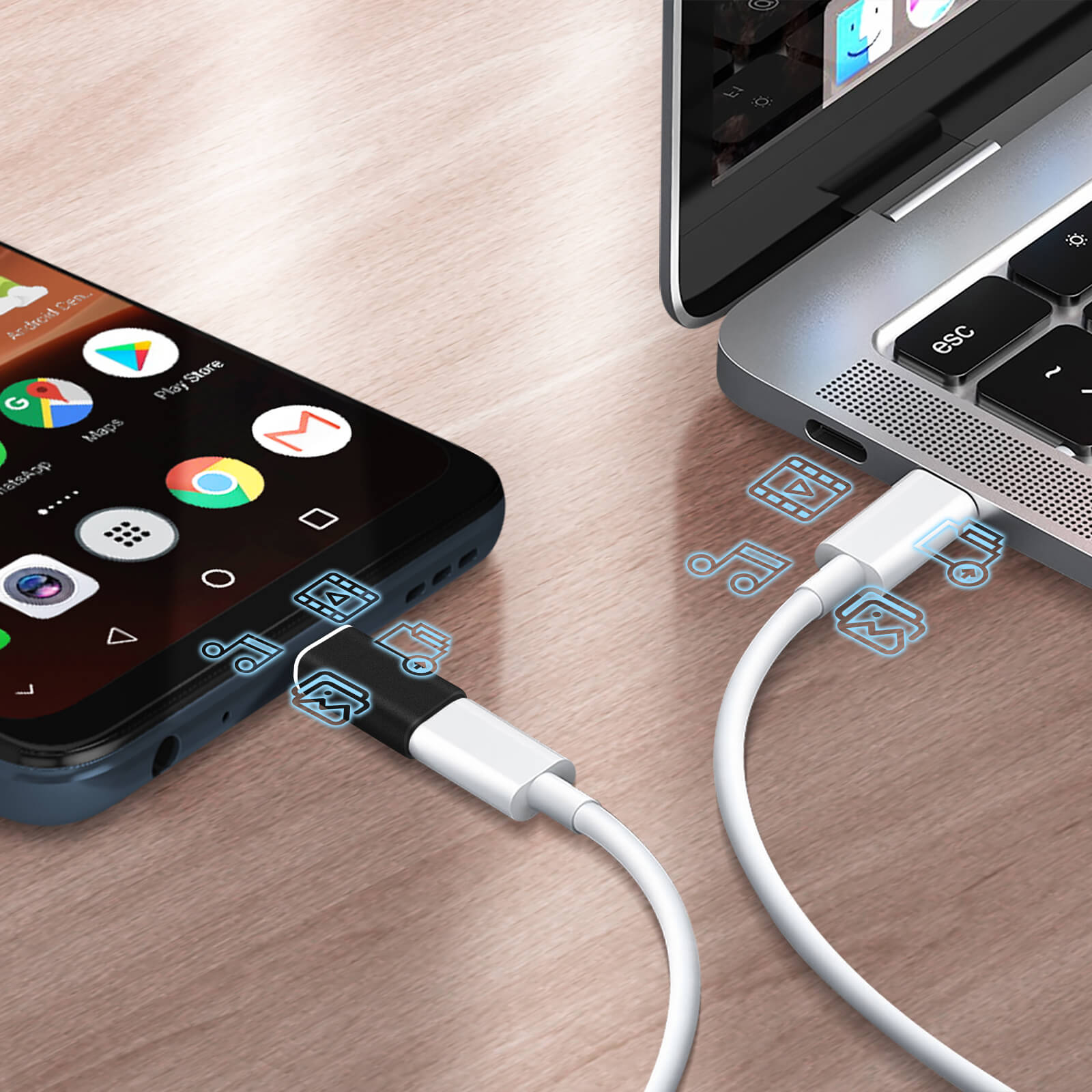 Adaptateur Micro USB femelle vers Lightning mâle pour iPhone, Câbles  Lightning