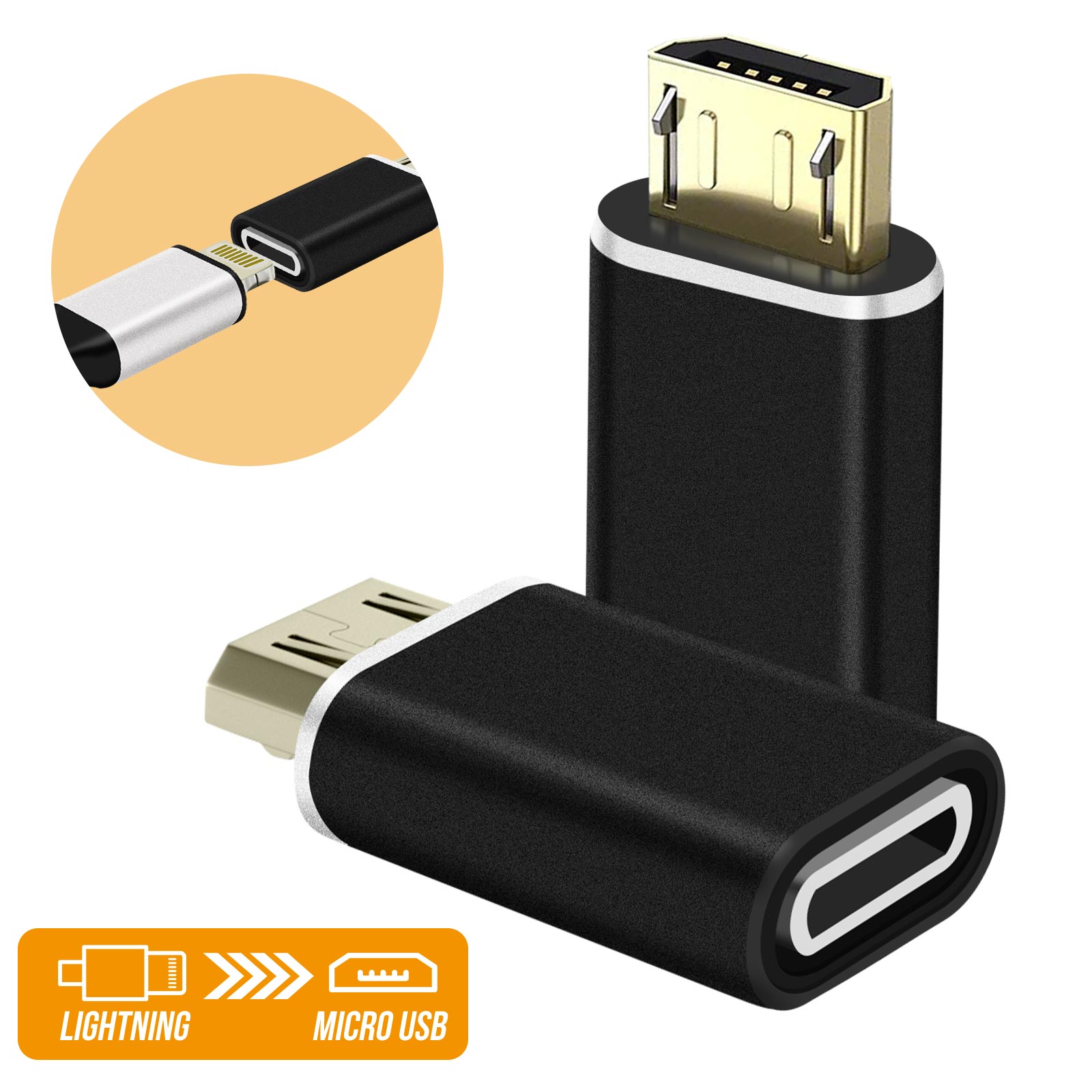 Adaptateur compatible Micro USB vers Lightning [Revolt]