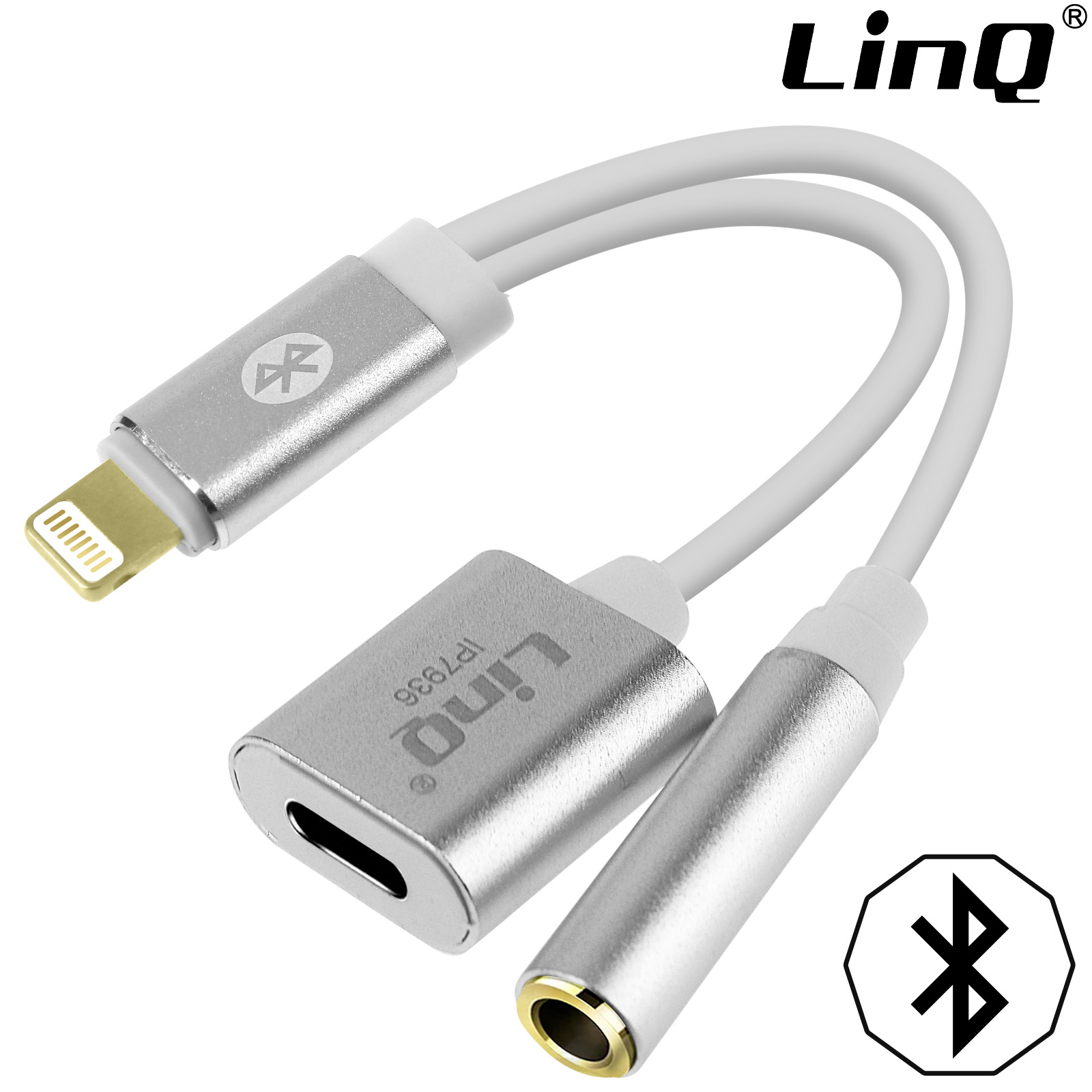 Adaptateur prise iPhone vers Audio Jack + Charge Lightning - Linq