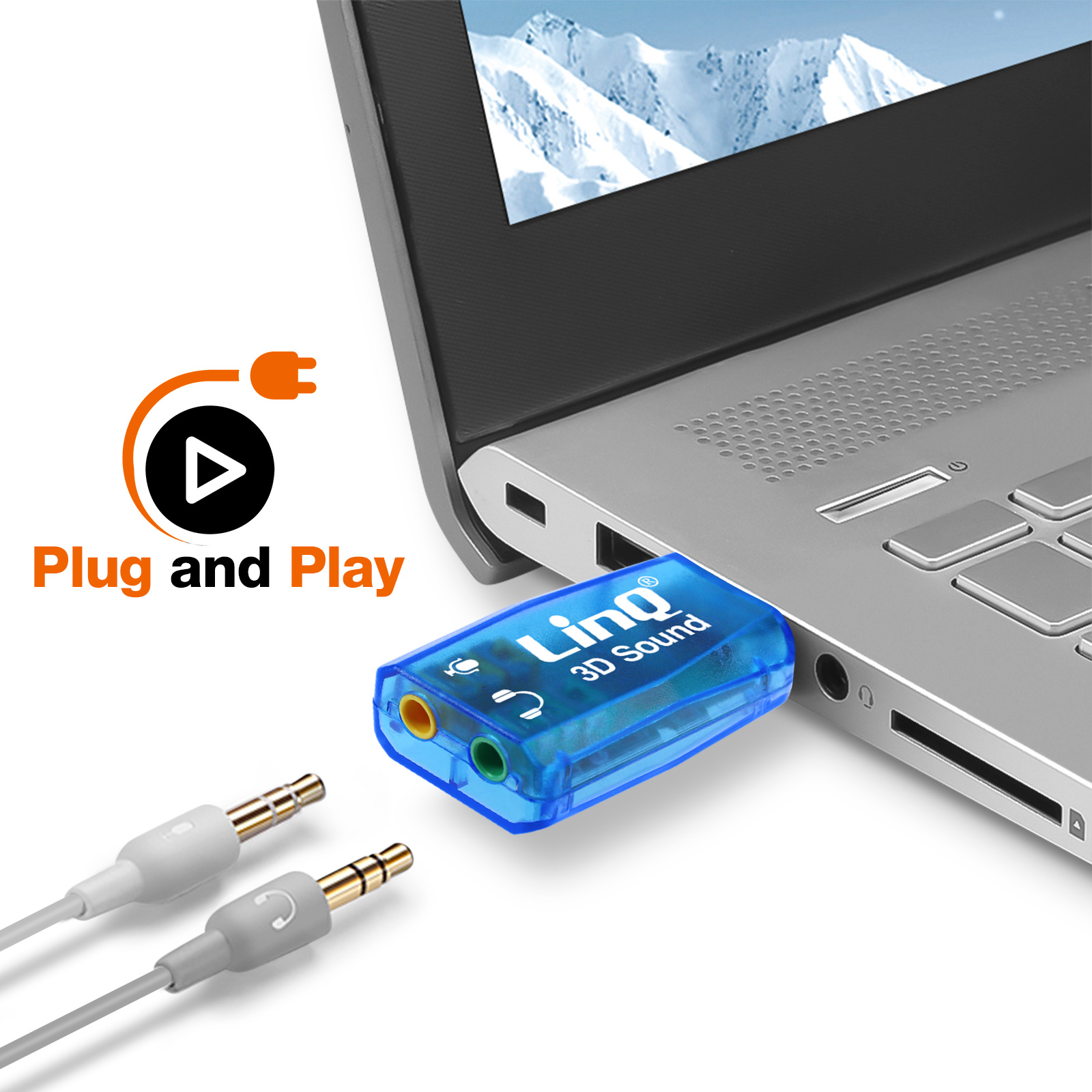 Scheda Audio PC USB 5.1 Adattatore USB doppio JACK 3.5 scheda audio esterna
