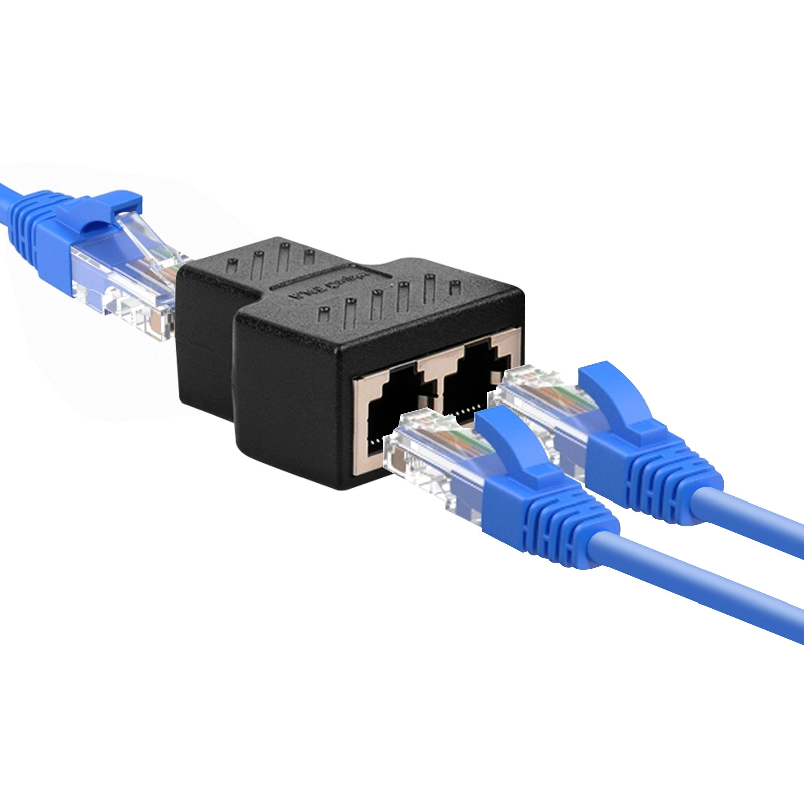 Adaptateur Coupleur Port Ethernet RJ45 Max excell - Noir - Français