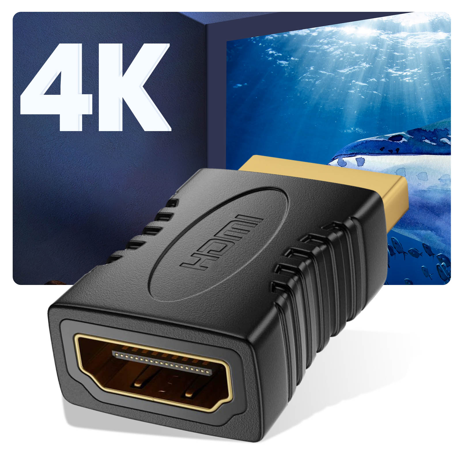 Adaptateur HDMI 4K Mâle vers Femelle, Mini Rallonge Ergonomique