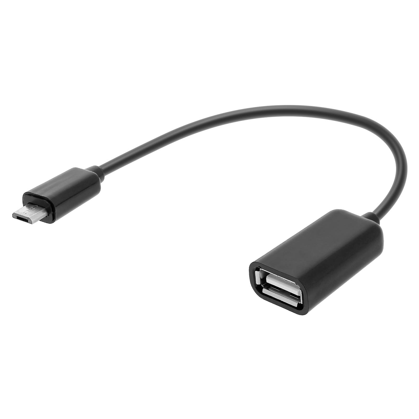 Adaptateur OTG Micro USB vers USB Femelle - Noir - Français