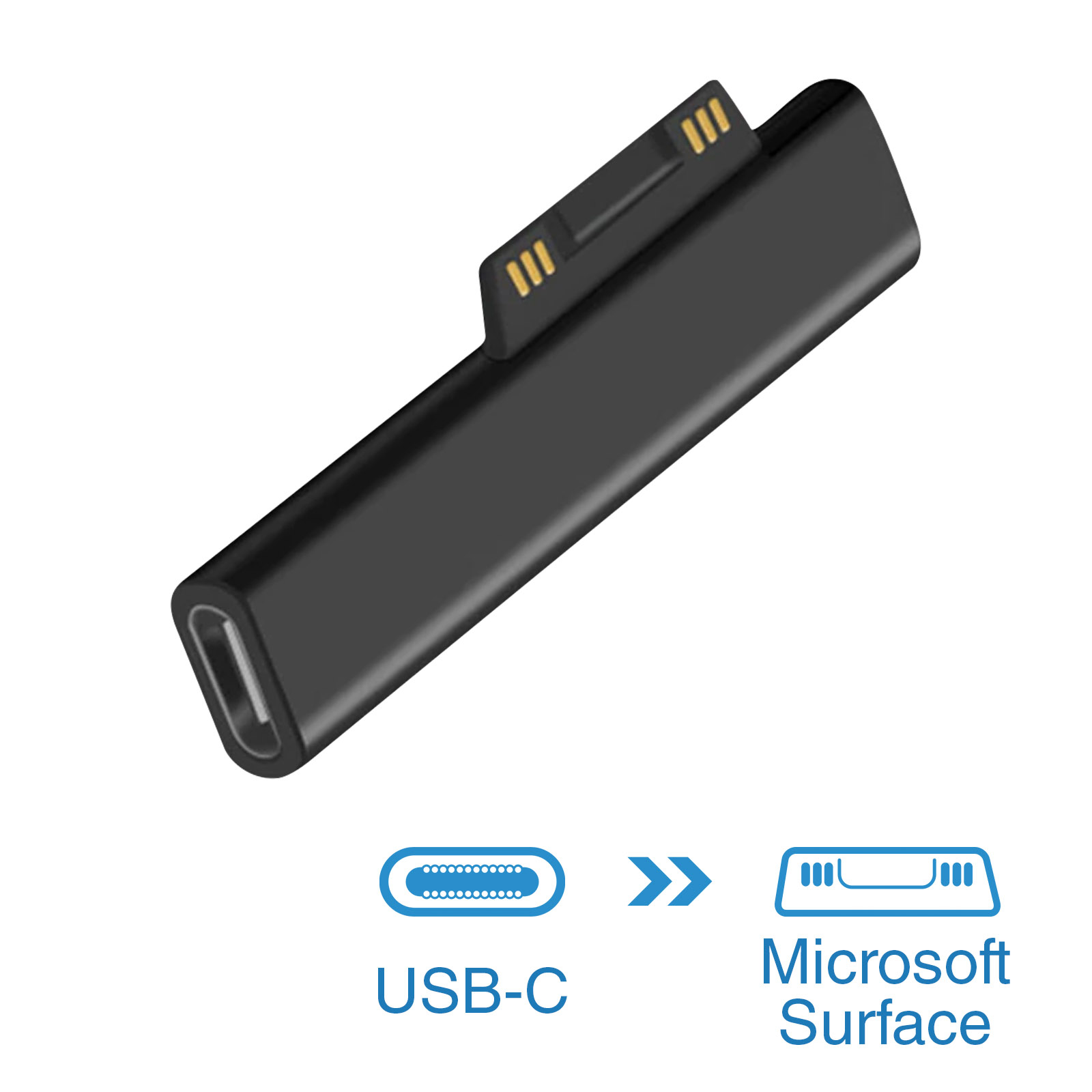 Microsoft Surface Pro 7 USB-C-Ladeadapter – Schwarz