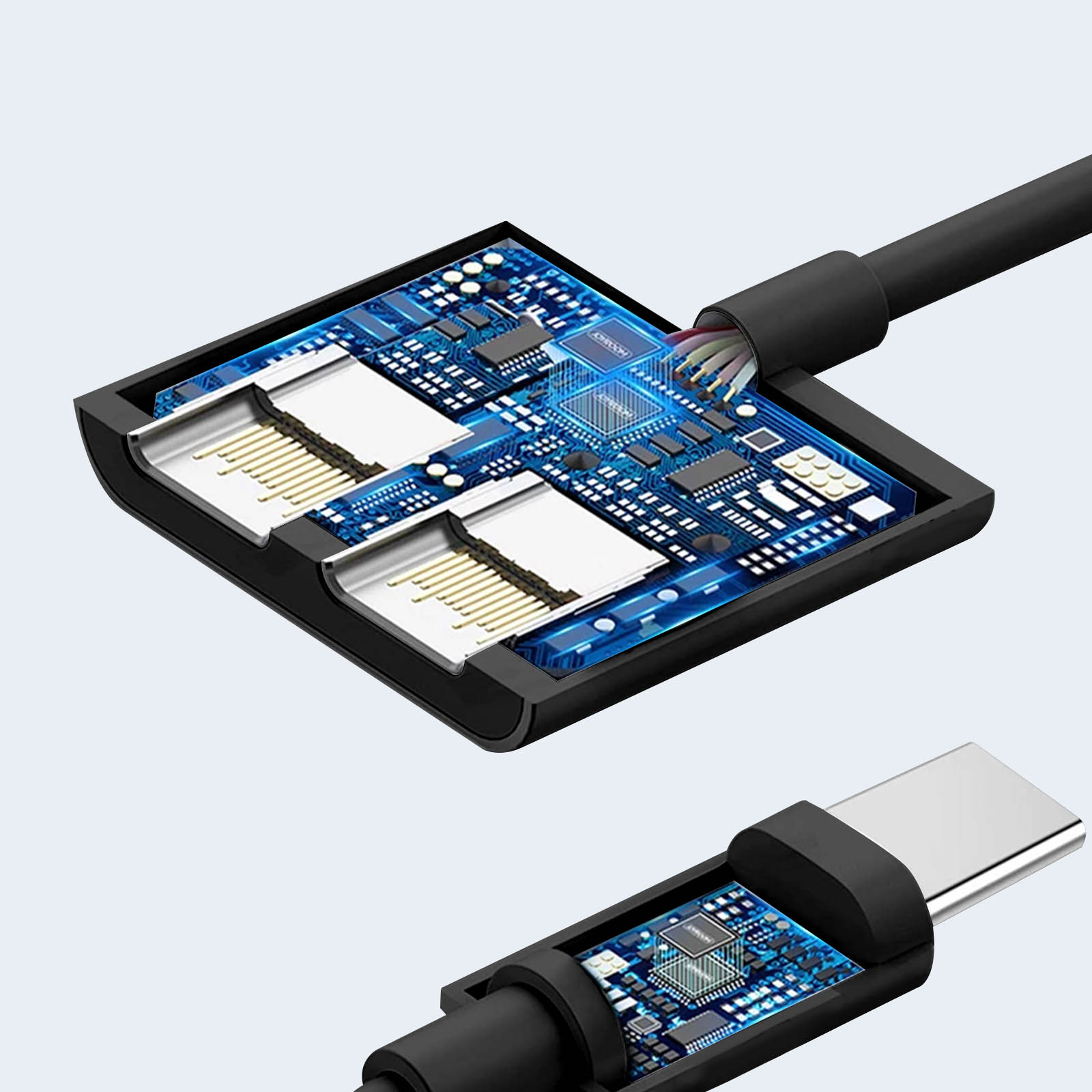 Câble alimentation AVIZAR USB-C Femelle vers USB-C Mâle