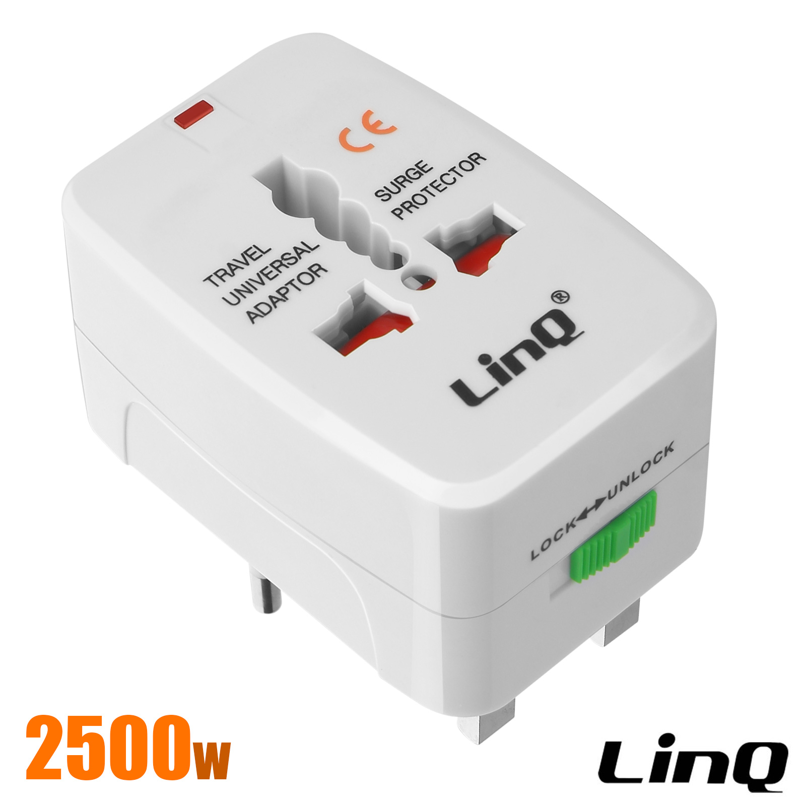 Adaptador de corriente universal de viaje, enchufe Reino Unido / UE /  EE.UU. - LinQ Blanco - Spain