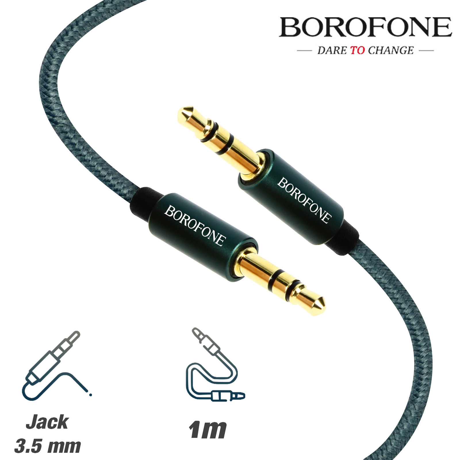 Cable alargador jack 3,5 mm, cable auxiliar Swissten, nylon