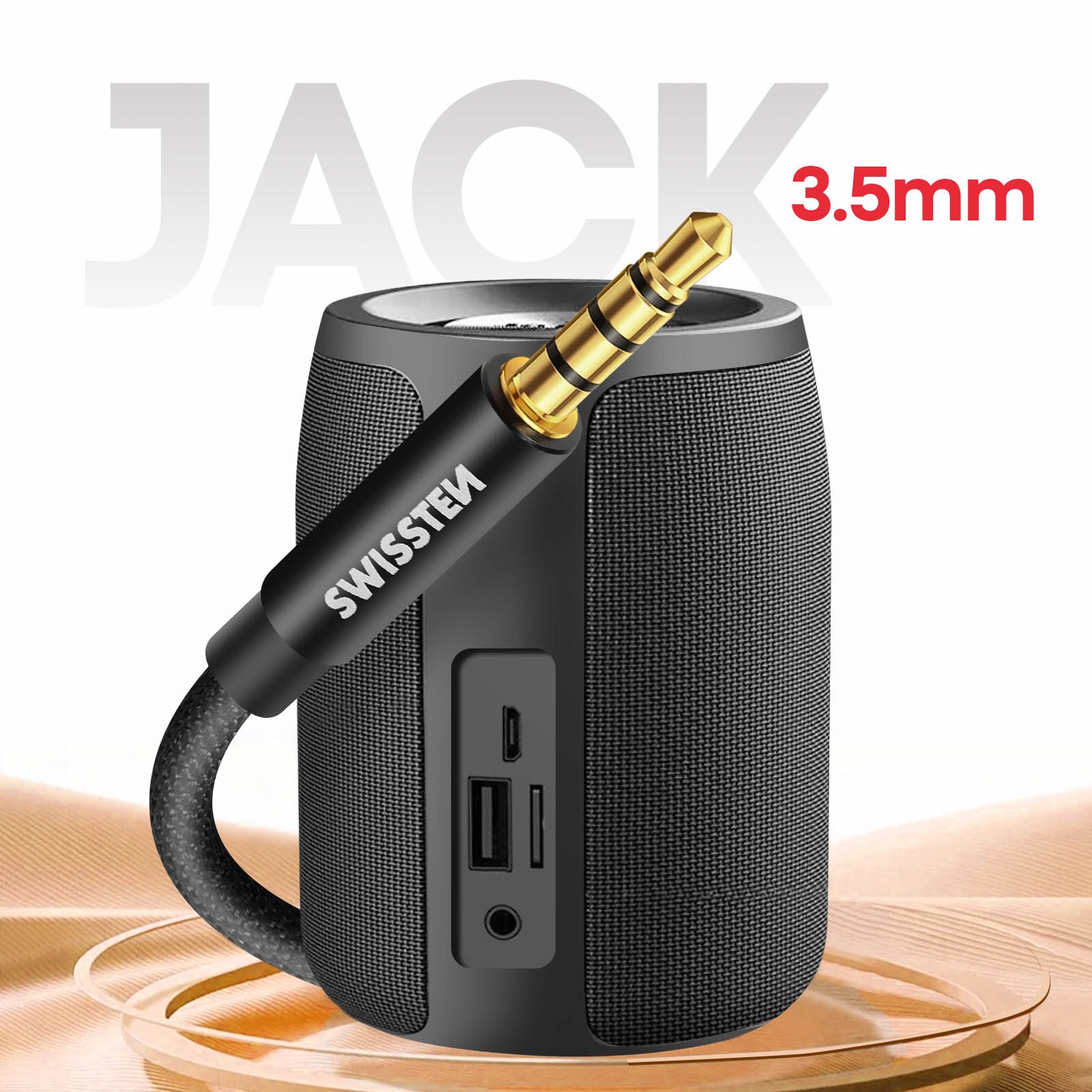 Nanocable Câble Adaptateur Audio USB-C vers Jack 3.5 Noir 11cm