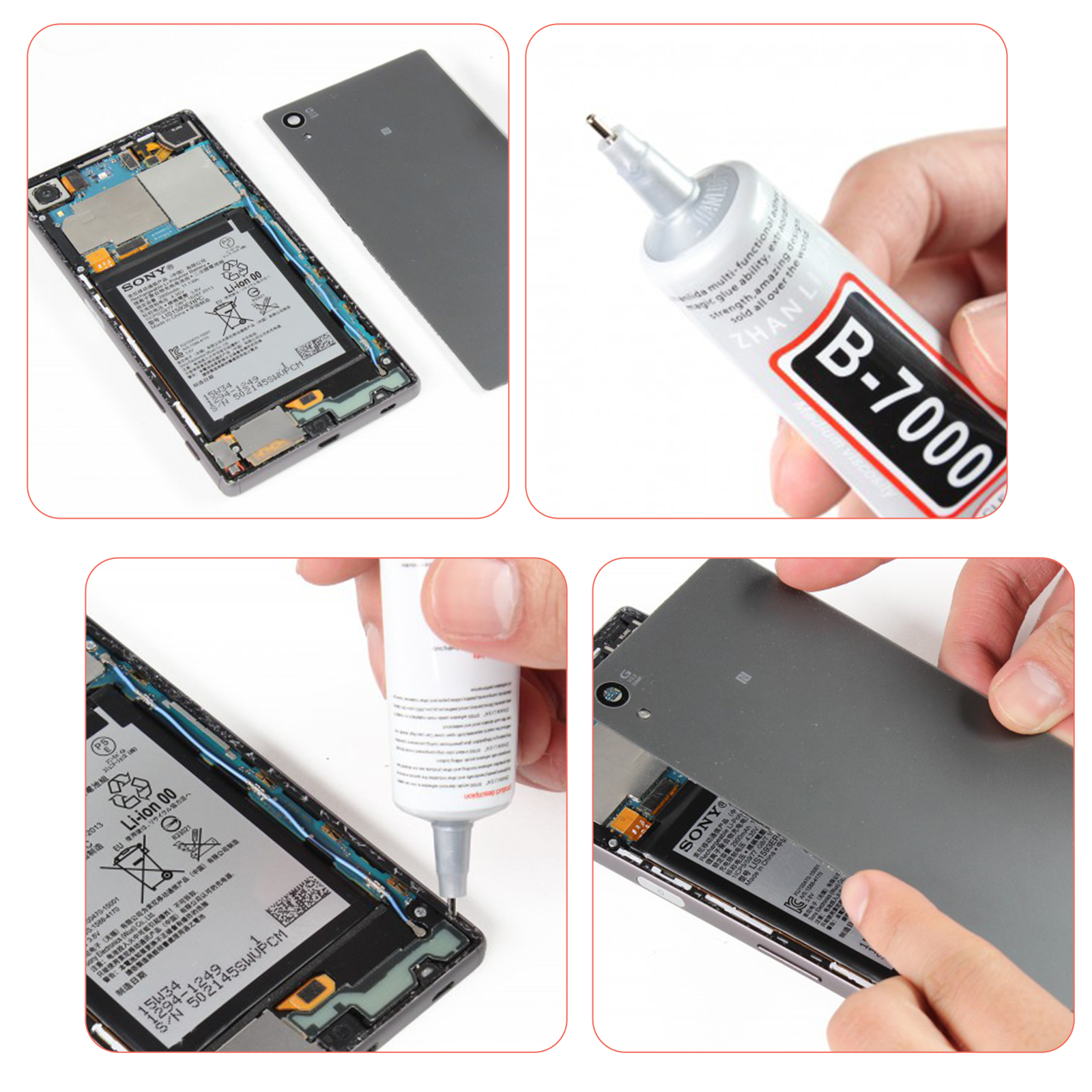 Colle B7000 spécial écran / réparation vitre smartphone et tablette - 15ML