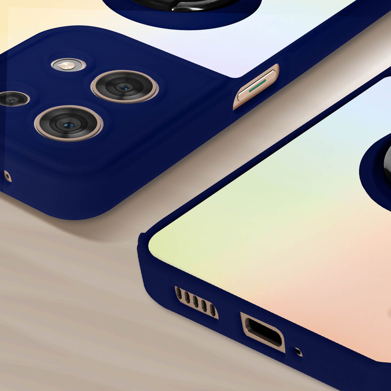 Custodia Plastica Rigida Cover Opaca Con Magnetico Anello Supporto Per Oppo Reno8 Pro 5g Nero 323547 - Foto 10