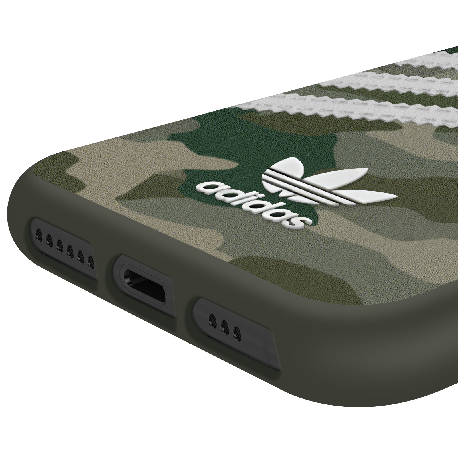 Adidas Apple iPhone 11 Pro Schutzhulle 3 Stripes Camo Grun German