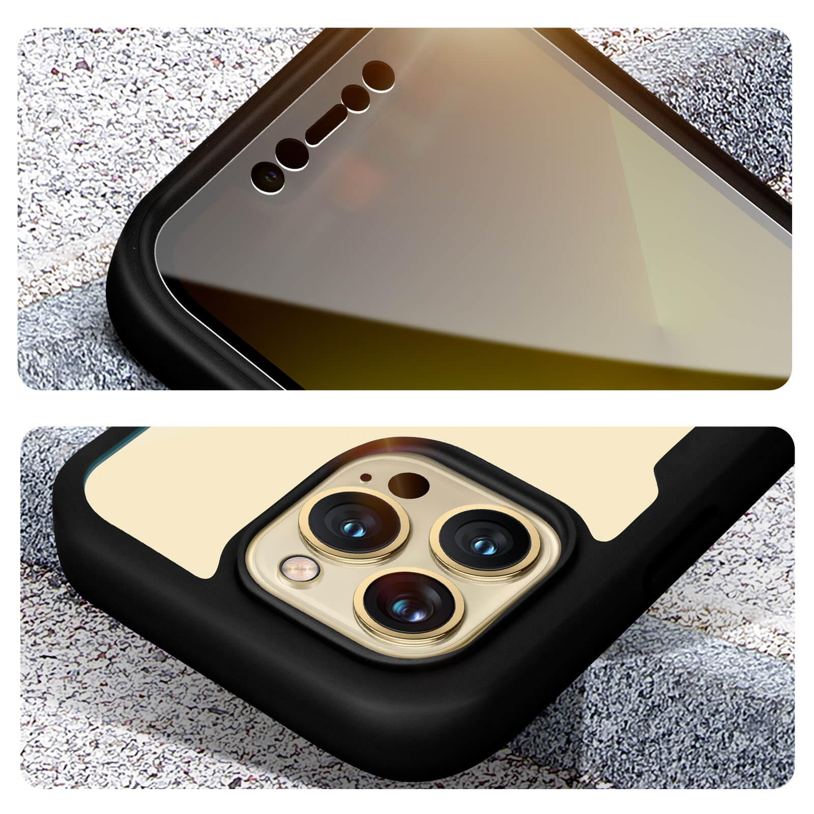 inkolelo Coque Apple iPhone 13 Pro (6.1'') 360 Degrés Protection  Integrale,AntiRayure,Antichoc,Housse De Protection Avant et arrière