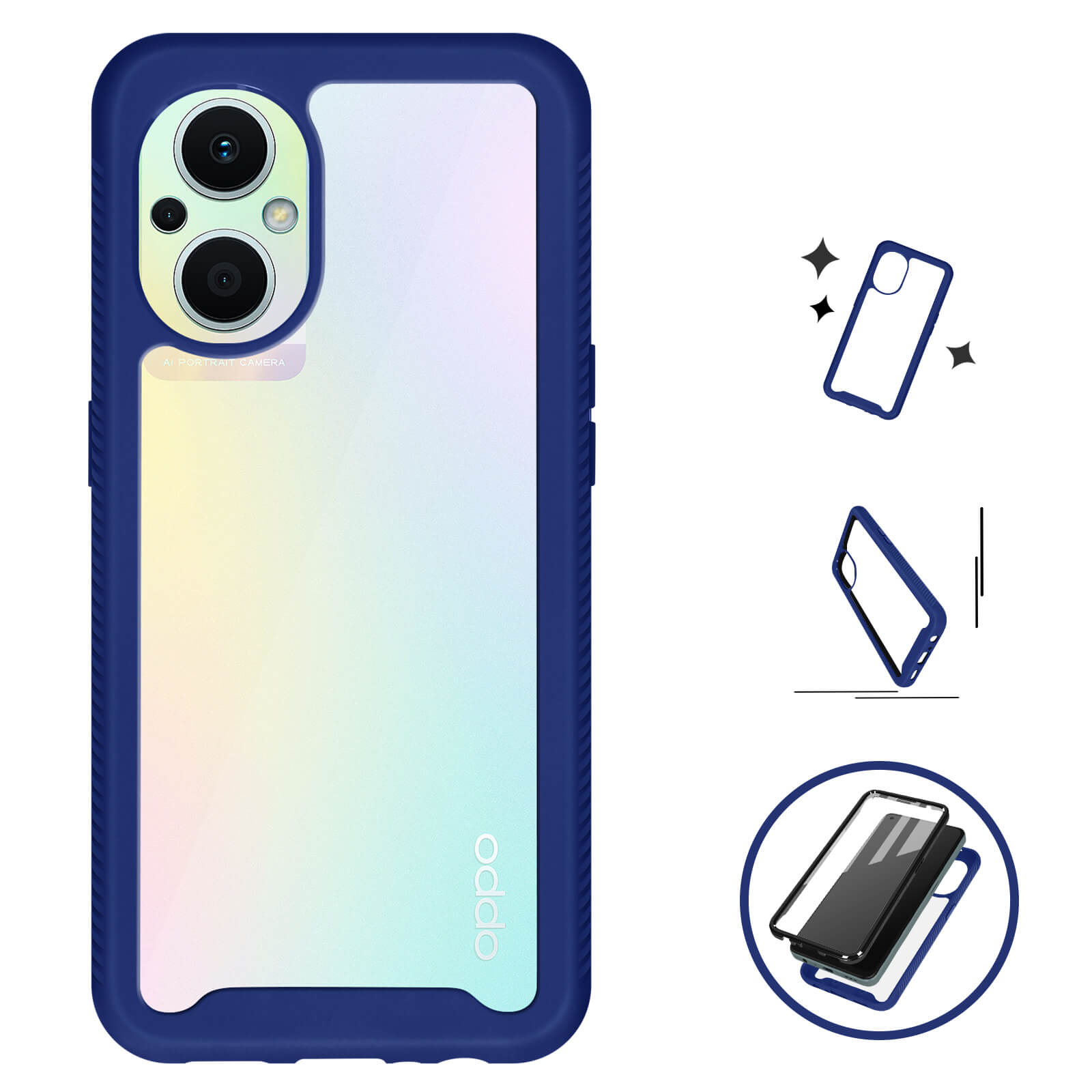 COOL Case for Oppo Reno 8 Lite 5G AntiShock Transparent - Cool Accesorios