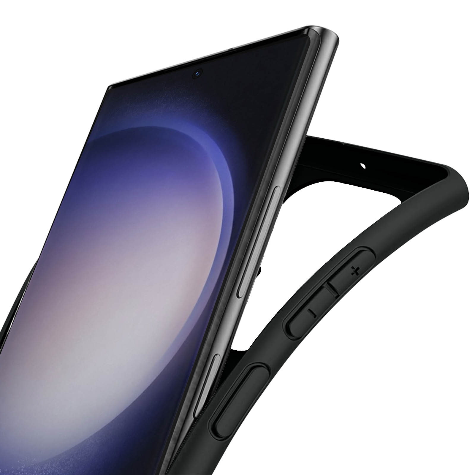 Capa para Samsung Galaxy S23 Ultra capinha com capa protetora para câmera -  Preto