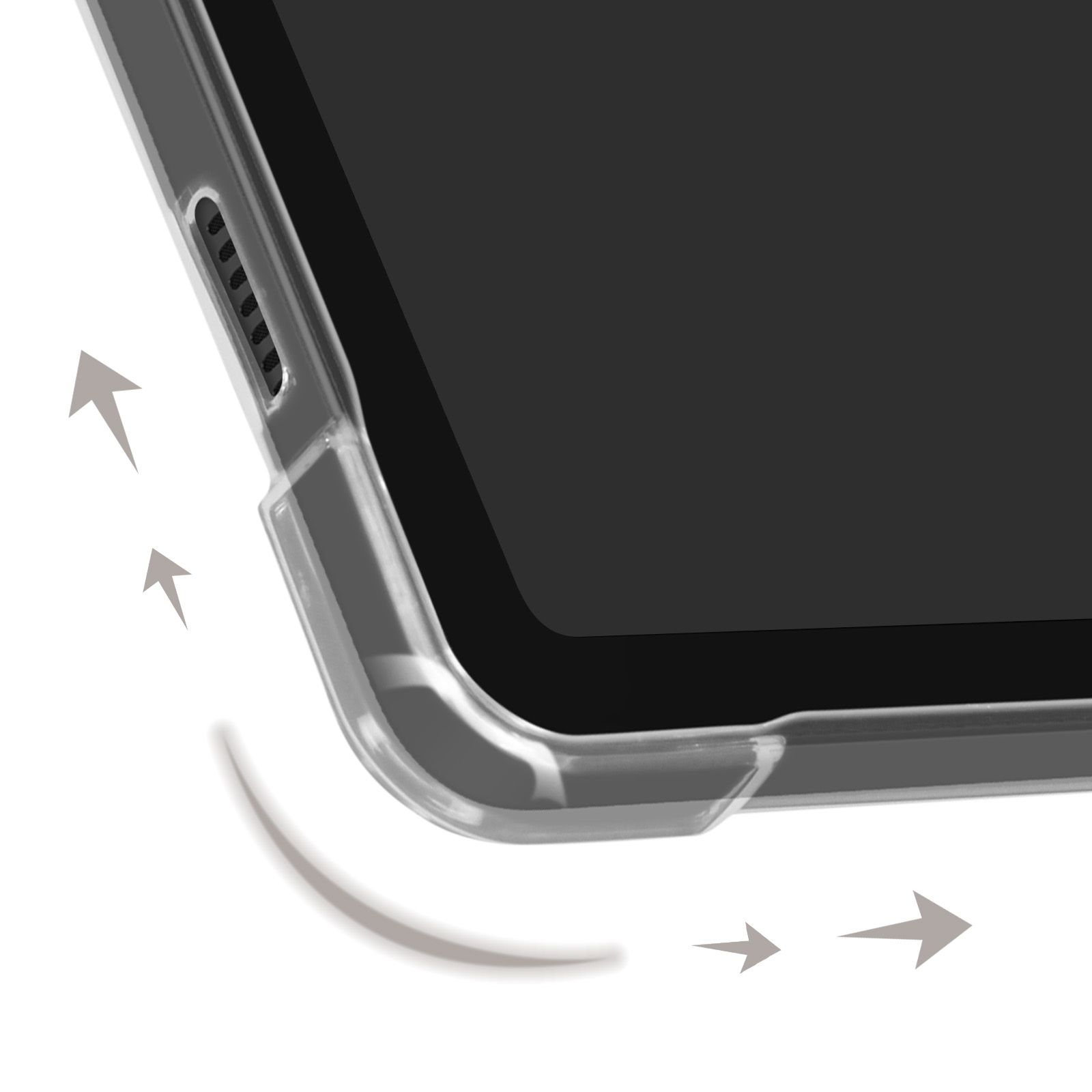 Coque Souple Samsung Tab A9 Plus Antichoc Transparent, série Classic Bump -  Français
