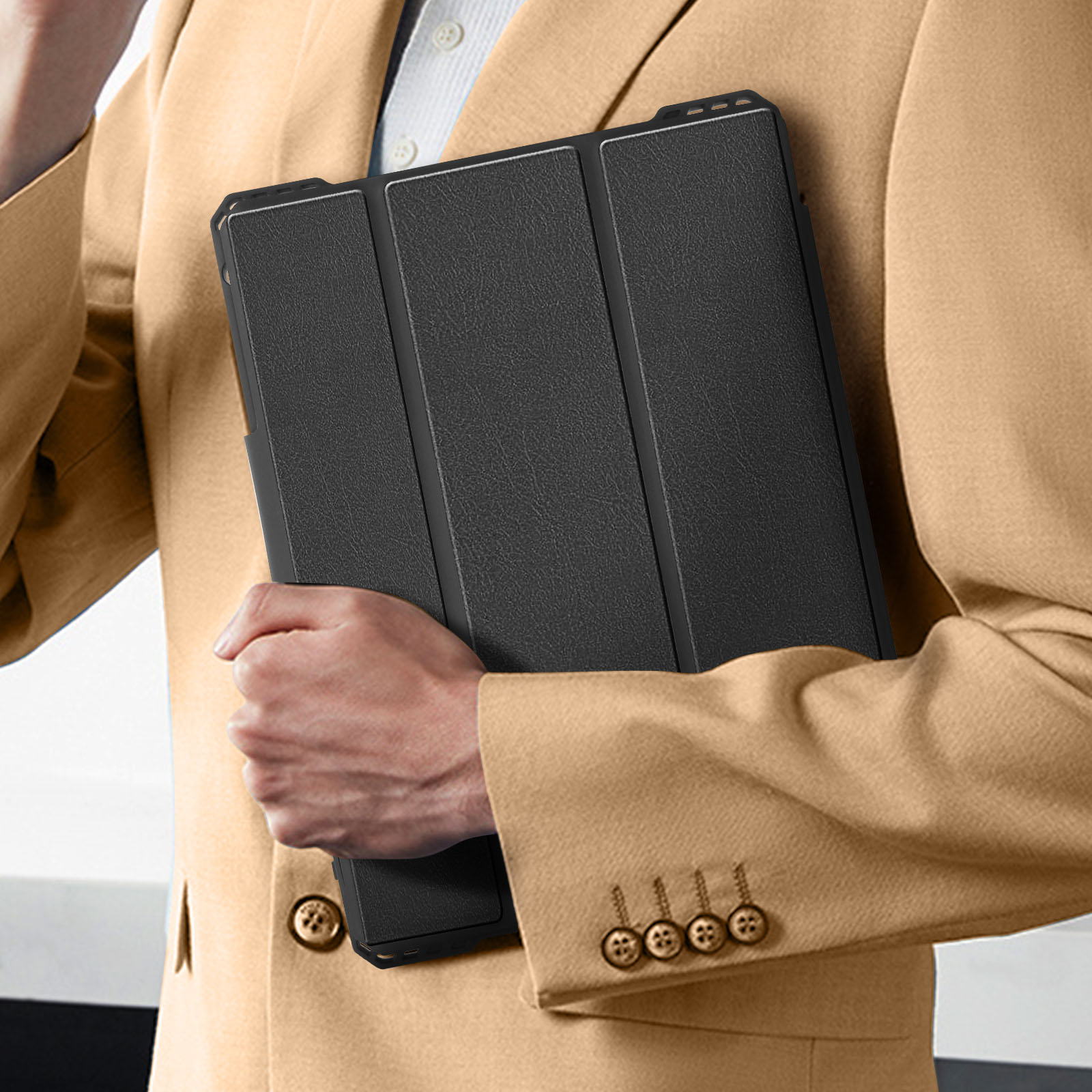 Akashi Etui Folio Noir iPad 10.2 2018 / 2020 - Etui tablette - Garantie 3  ans LDLC