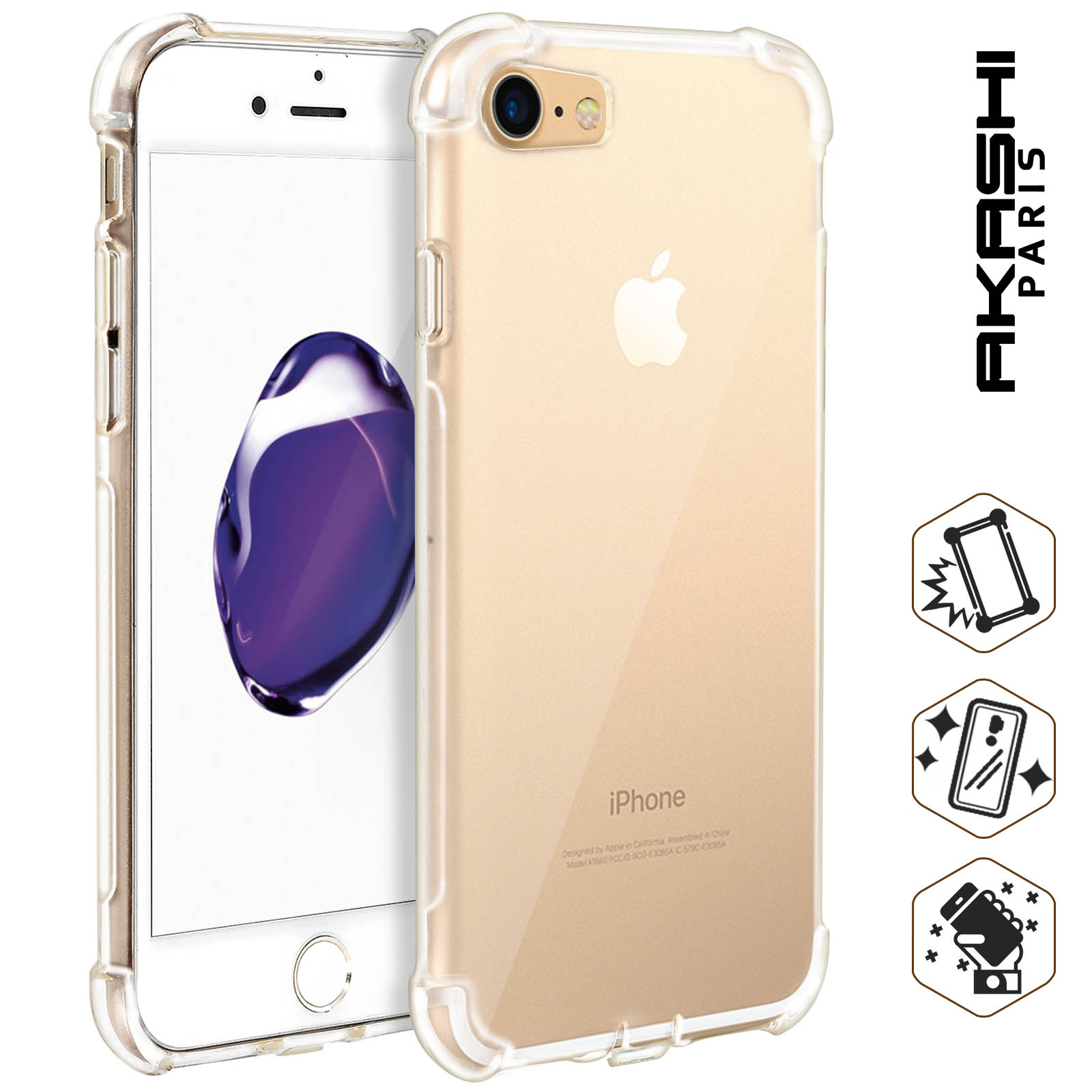 Akashi Coque TPU Angles Renforcés Apple iPhone 13 / 14 - Coque