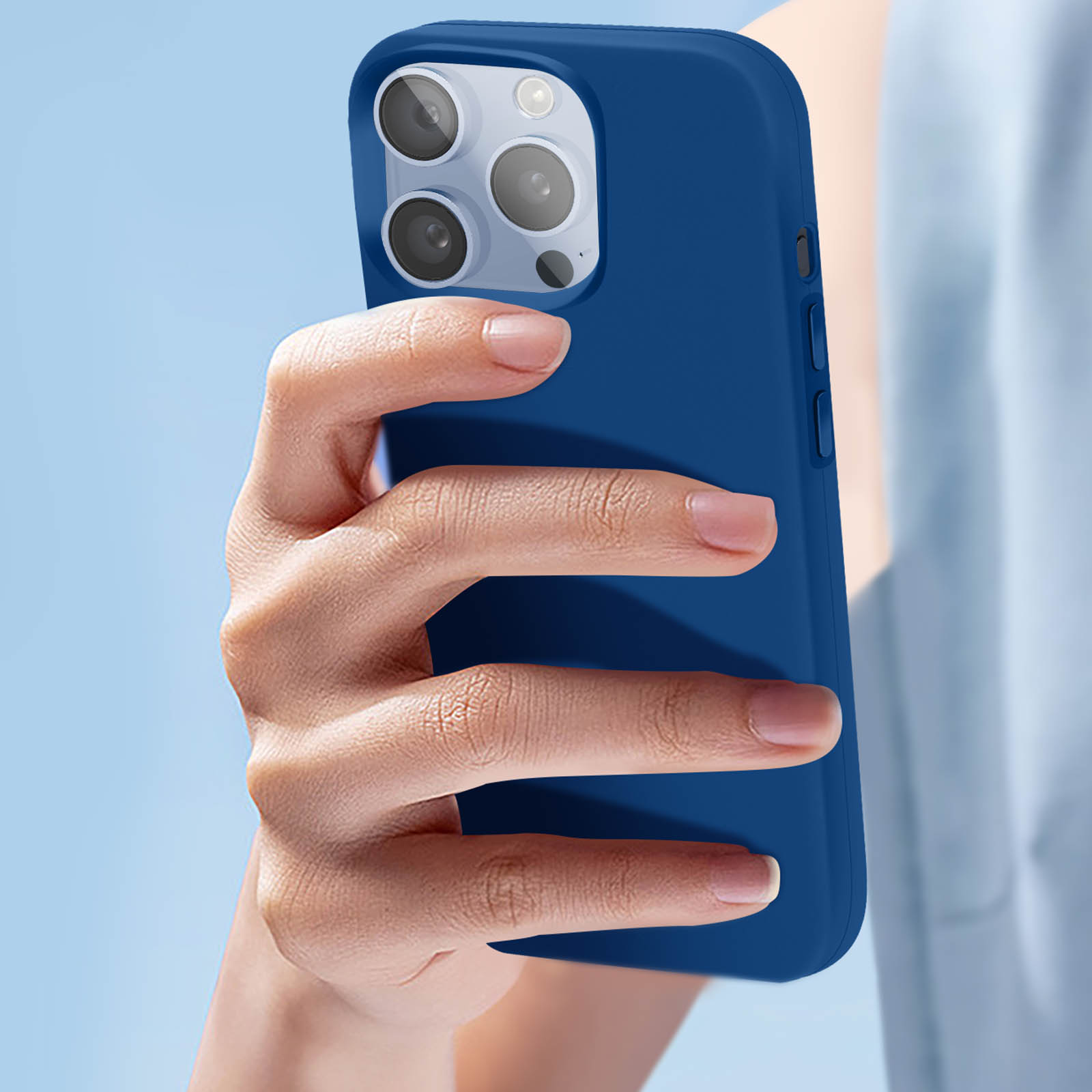 Funda Silicona interior de micro fibra Apple iPhone 7 / 8 Azul Marino