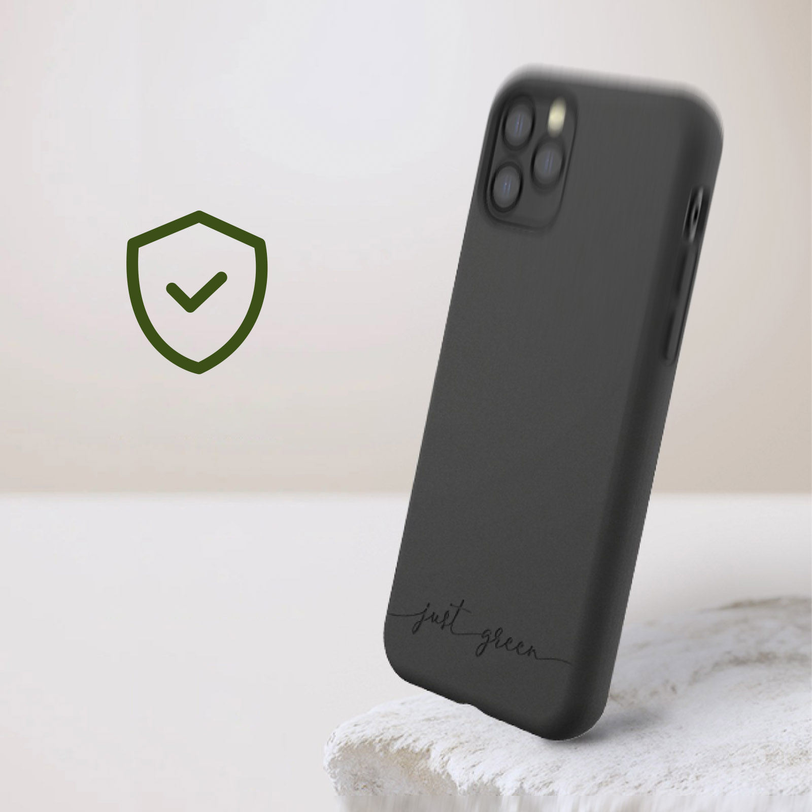 Just Green Carcasa Negra Biodegradable para iPhone 11 Pro