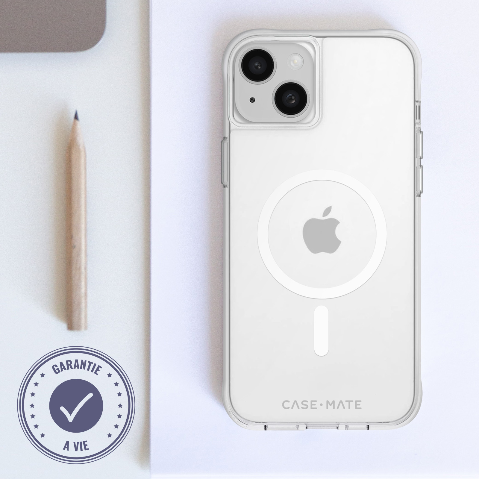 Coque MagSafe Silicone Transparent, Anti-chutes - Case Mate pour Apple ...