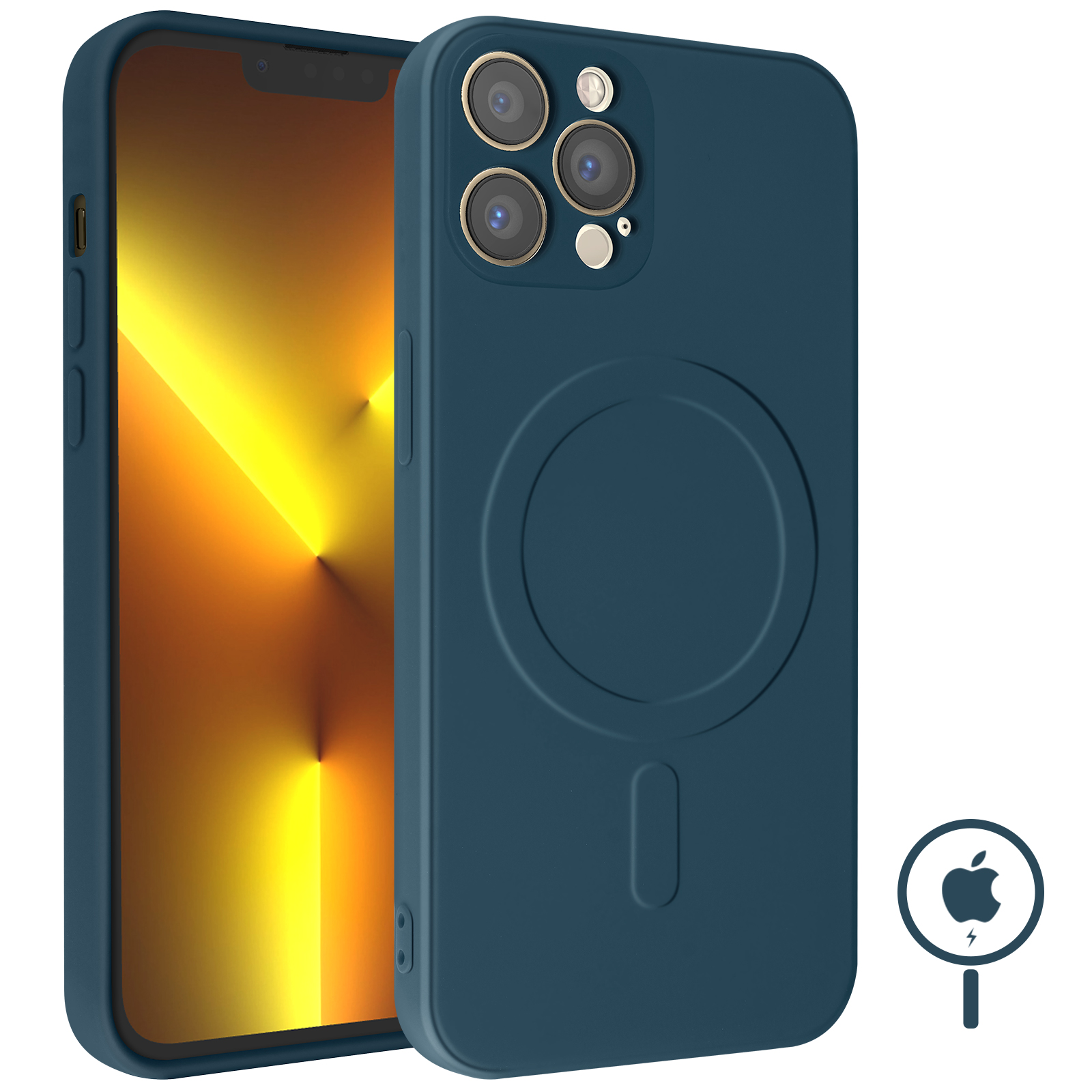 Capa Magsafe Apple iPhone 13 Pro Max Silicone Flexível interior Soft