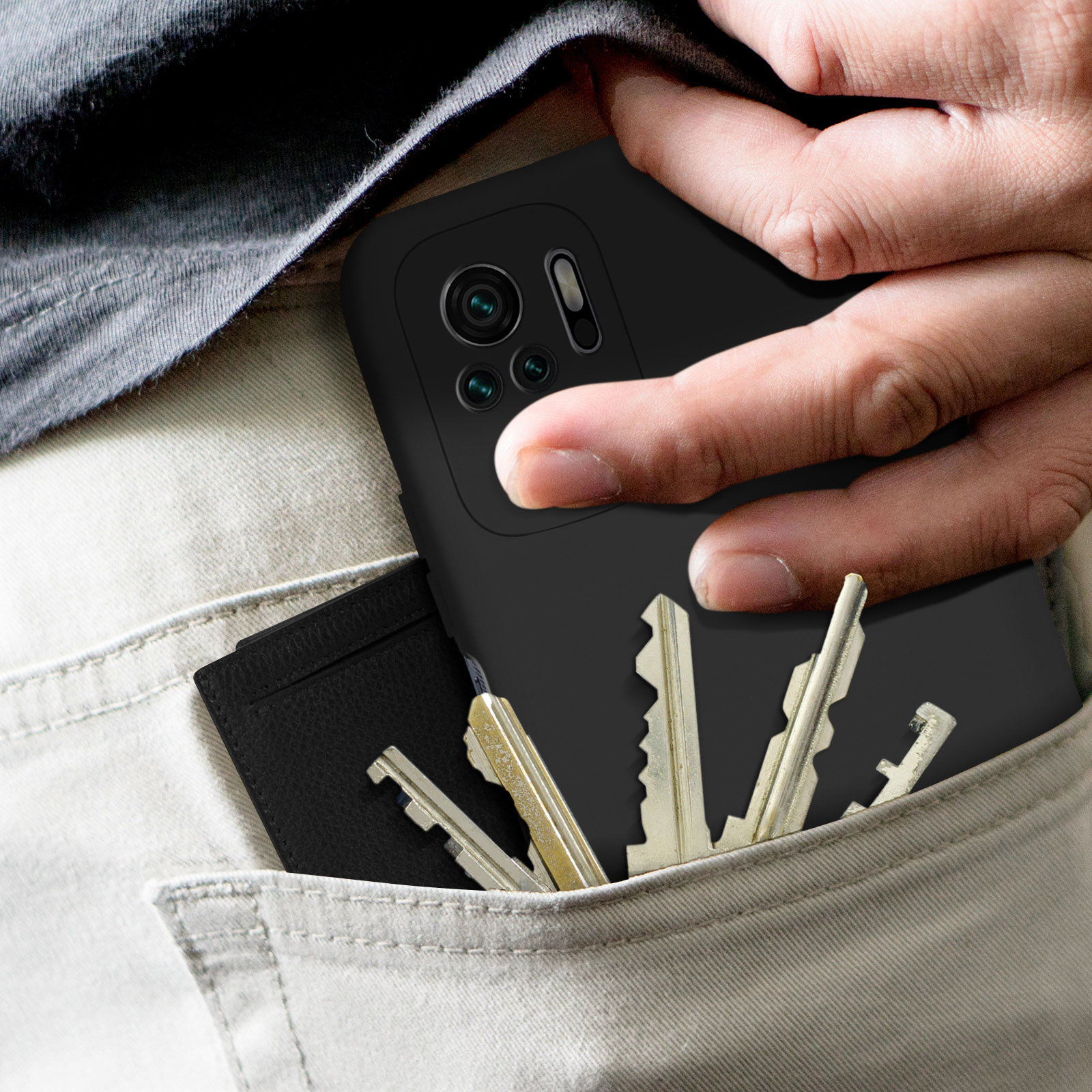 Funda Carcasa Xiaomi Redmi Note 10s / 10 Silicona Tacto Suave, Protección  Semirrígida - Negro - Spain