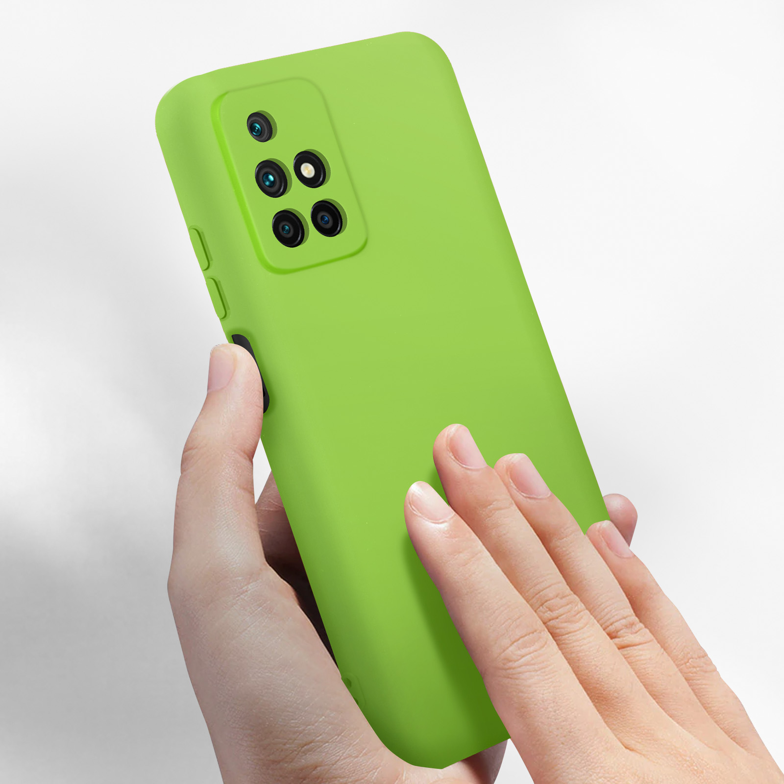 Coque Verte en Silicone Soft-Touch + Dragonne pour Xiaomi Redmi
