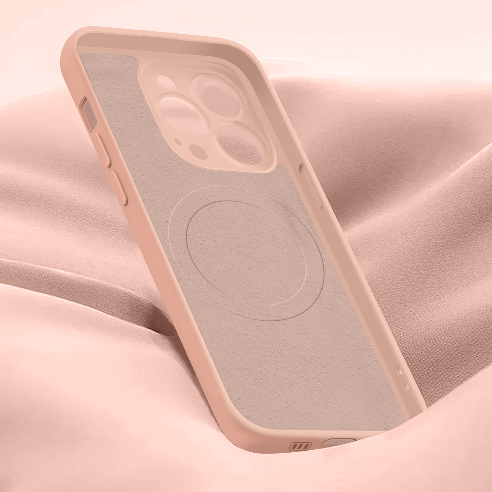 Funda de silicona Apple con MagSafe para iPhone 15 Pro - Rosa claro