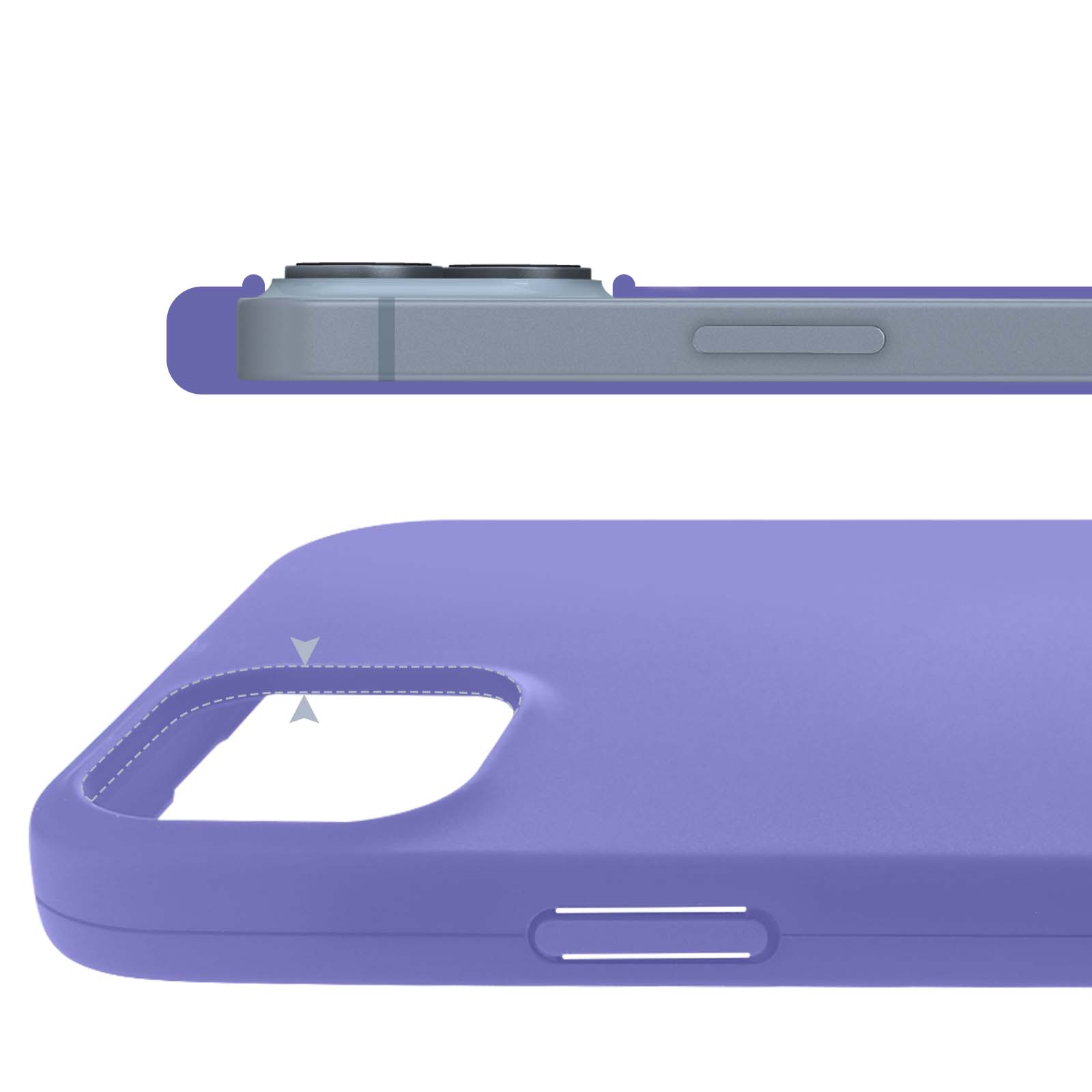 Carcasa iphone 14 Plus en Silicona Semi-rígida con Acabado Soft Touch –  Violeta - Spain
