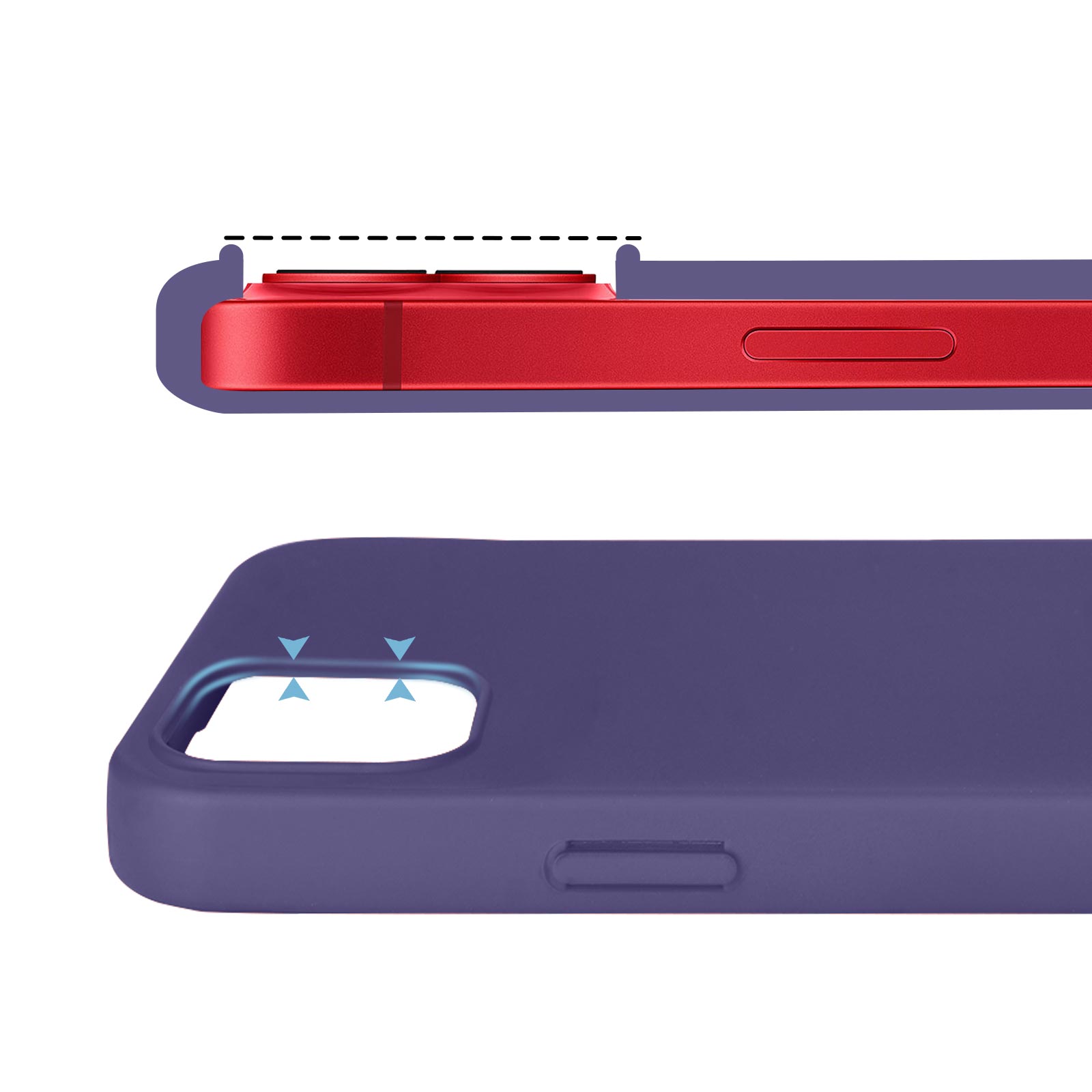 Forcell Coque pour iPhone 13 Pro Silicone Souple Porte-carte Fine Légère  Violet - Coque téléphone - LDLC