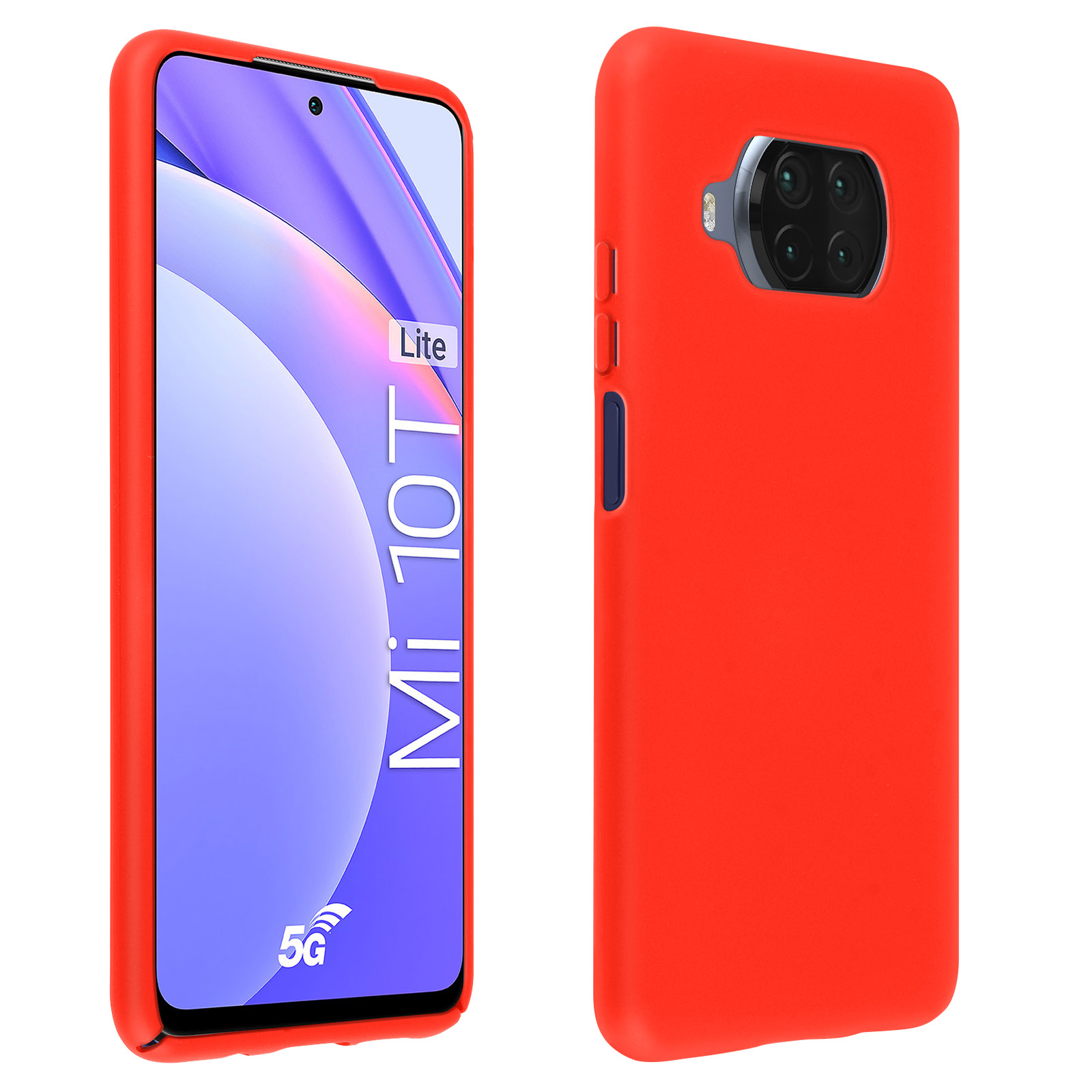 Funda Carcasa protectora de silicona semirrígida suave al tacto - Rojo para Xiaomi  Mi 10T Lite - Spain