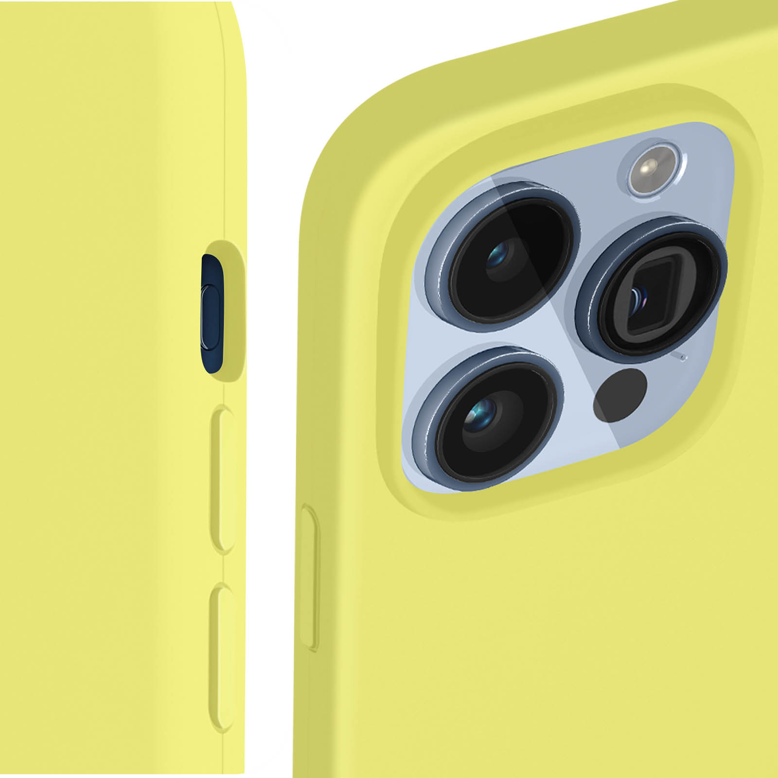 Funda Carcasa protectora de silicona semirrígida suave al tacto - Amarillo  para iPhone 15 Pro Max - Spain