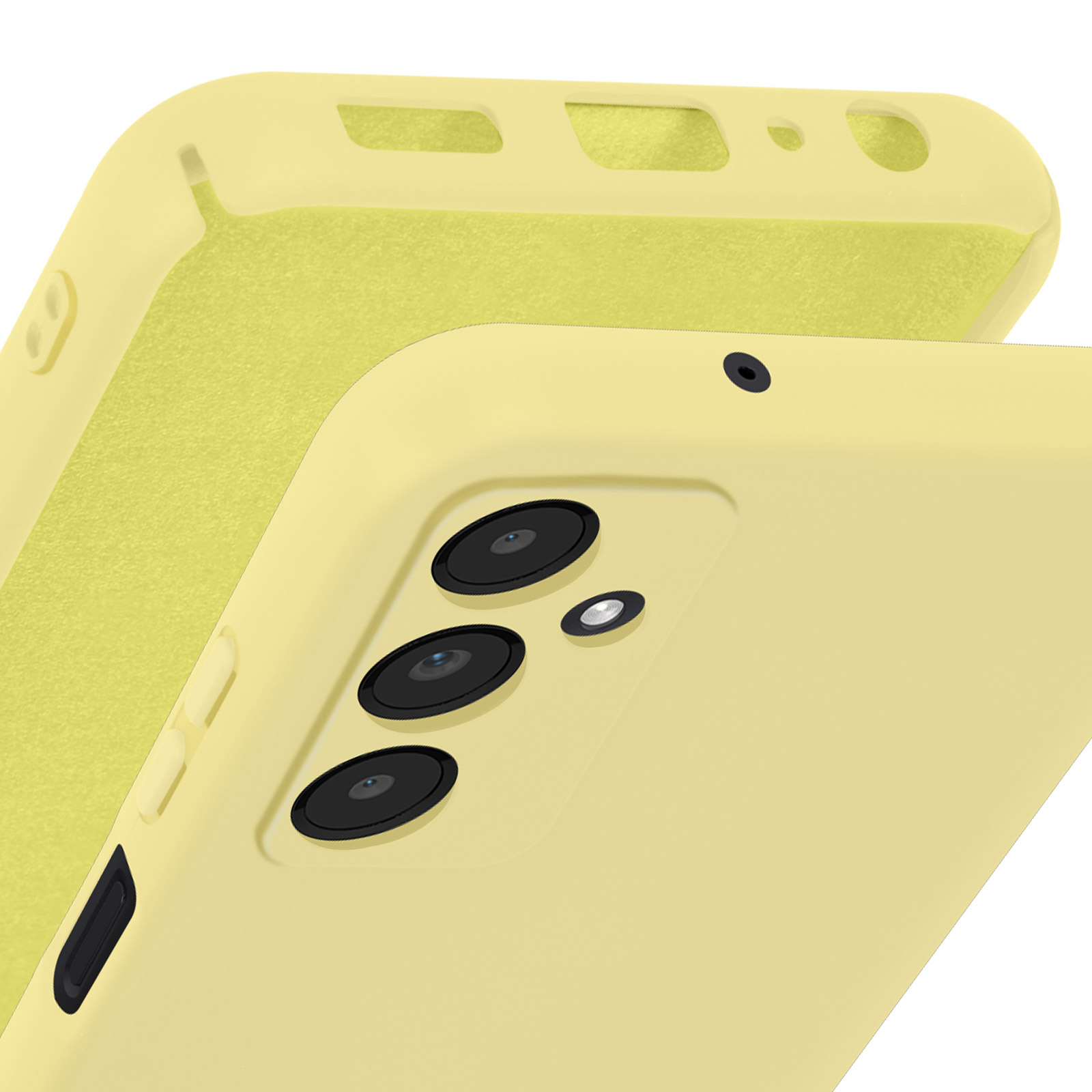 Funda Carcasa protectora de silicona semirrígida suave al tacto - Amarillo  para iPhone 15 Pro Max - Spain