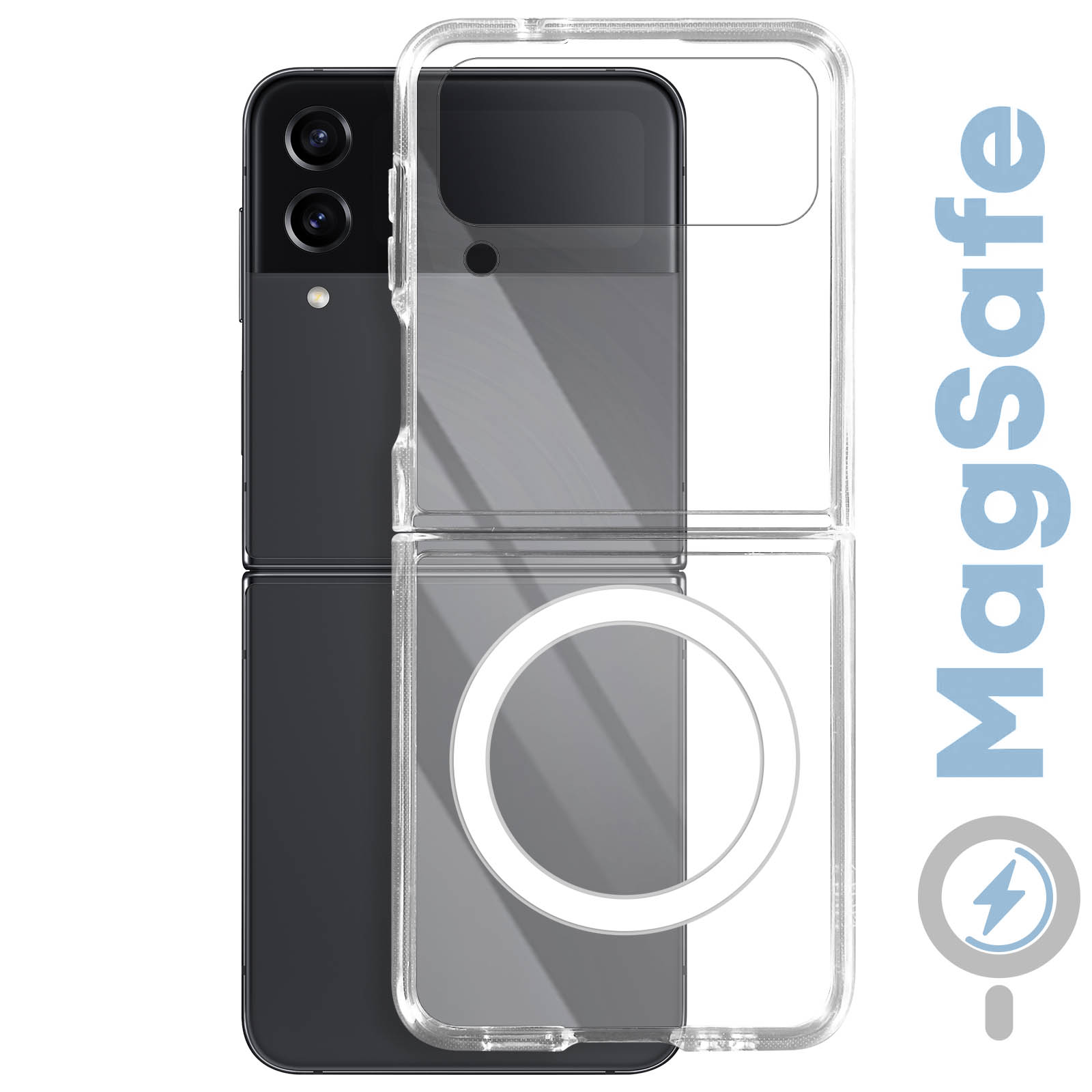 Coque MagSafe Samsung Z Flip 4, Rigide - collection Crystal Mag Transparent