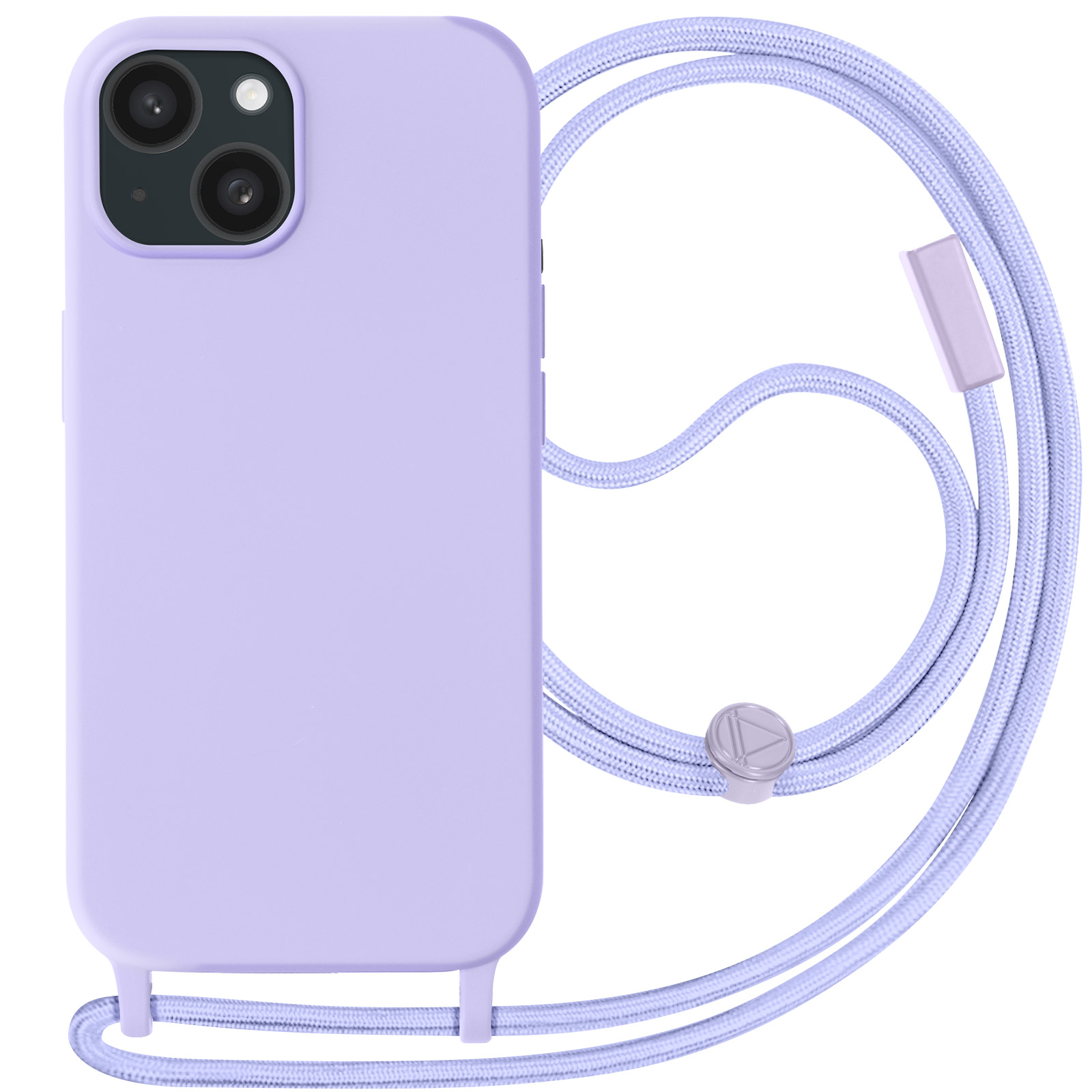 Coque Cordon iPhone 15 Semi-Rigide, série Corda - Violet - Français