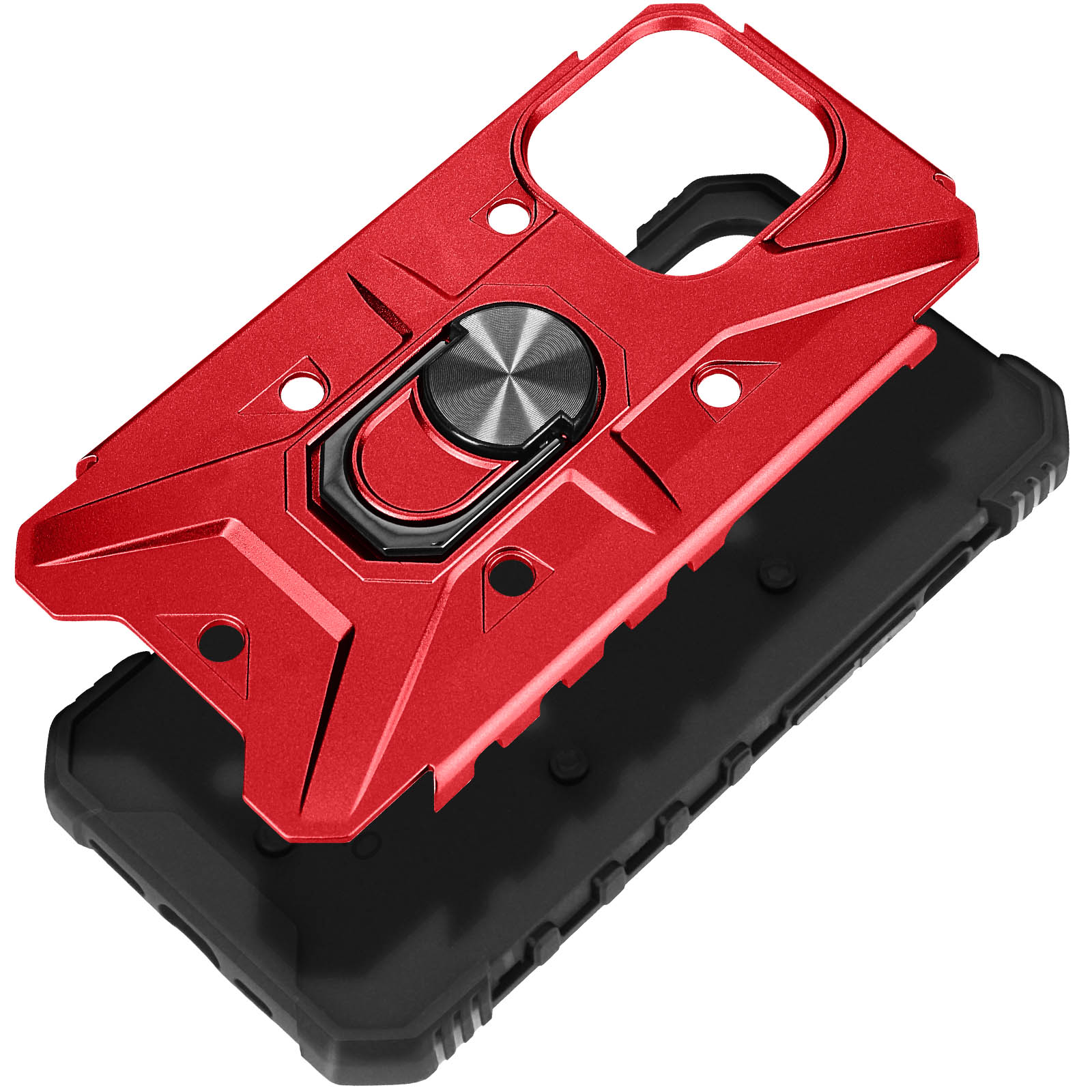 Funda antigolpes para iPhone 15 Pro, serie ArmoRing Bump - Rojo - Spain