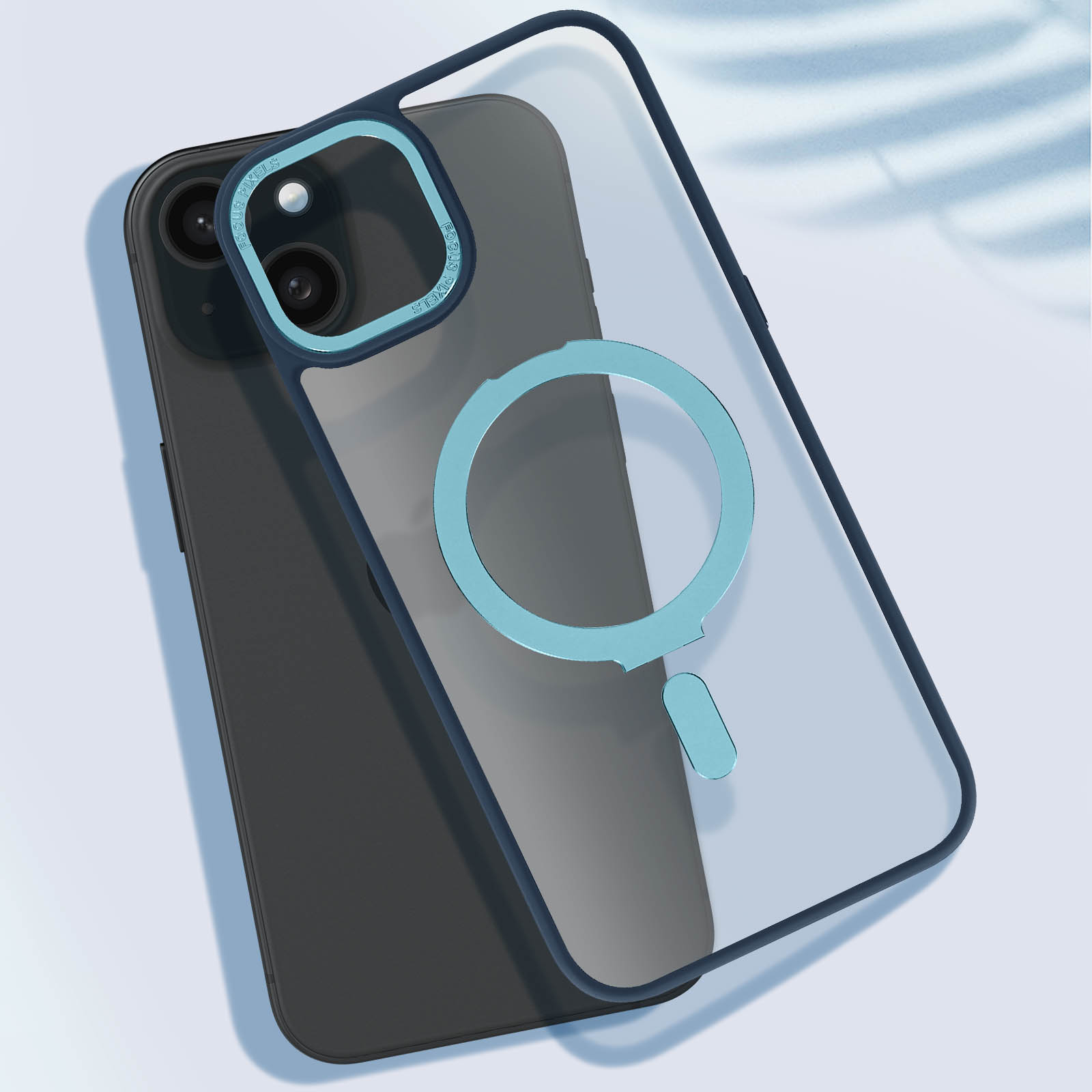Funda de silicona con MagSafe para el iPhone 15 Plus - Azul