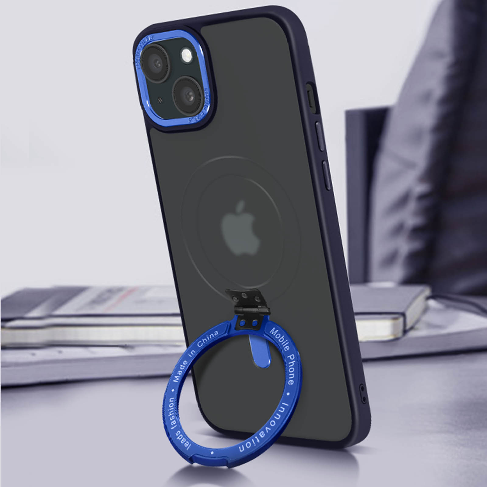 Funda de silicona con MagSafe para el iPhone 15 Plus - Azul invierno -  Apple (ES)