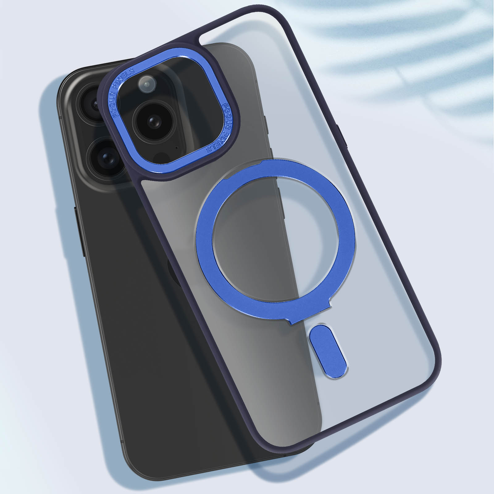 Funda MagSafe iPhone 15 Pro, Función Soporte - Contorno Azul oscuro - Spain