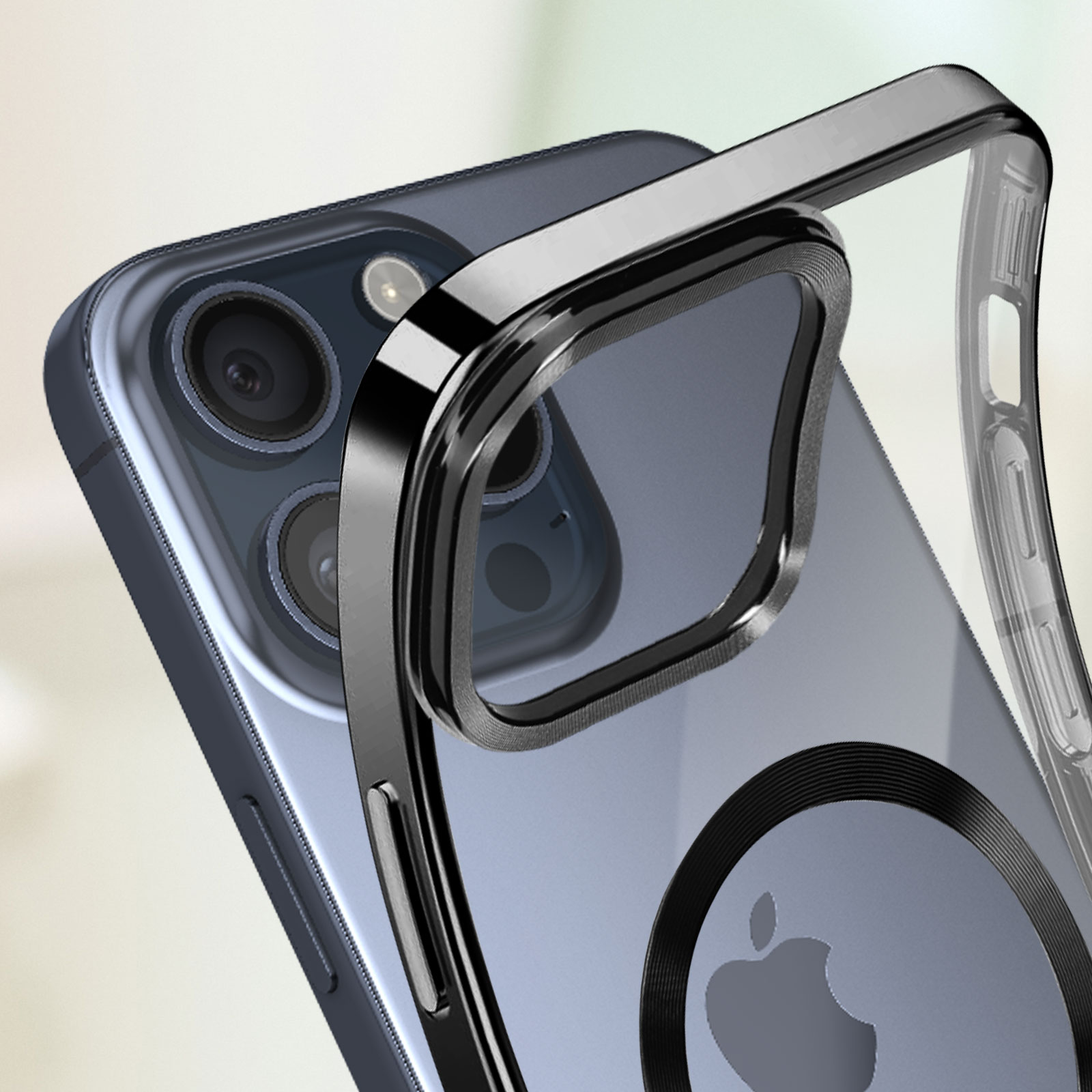 MagSafe Schutzhülle für Apple iPhone 15 Pro Transparent mit