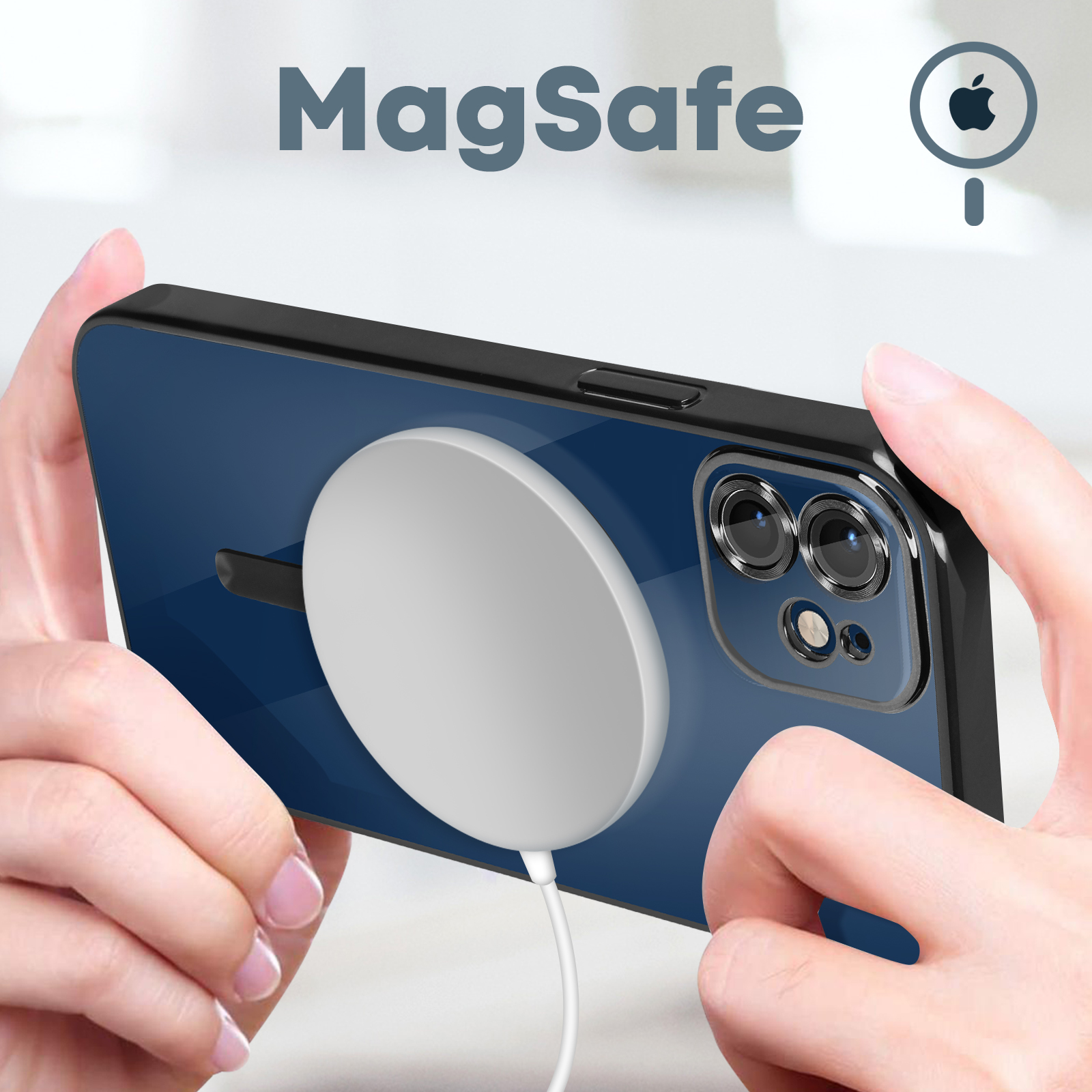 Funda MagSafe iPhone 12/ 12 Pro APPLE Silicona Negro
